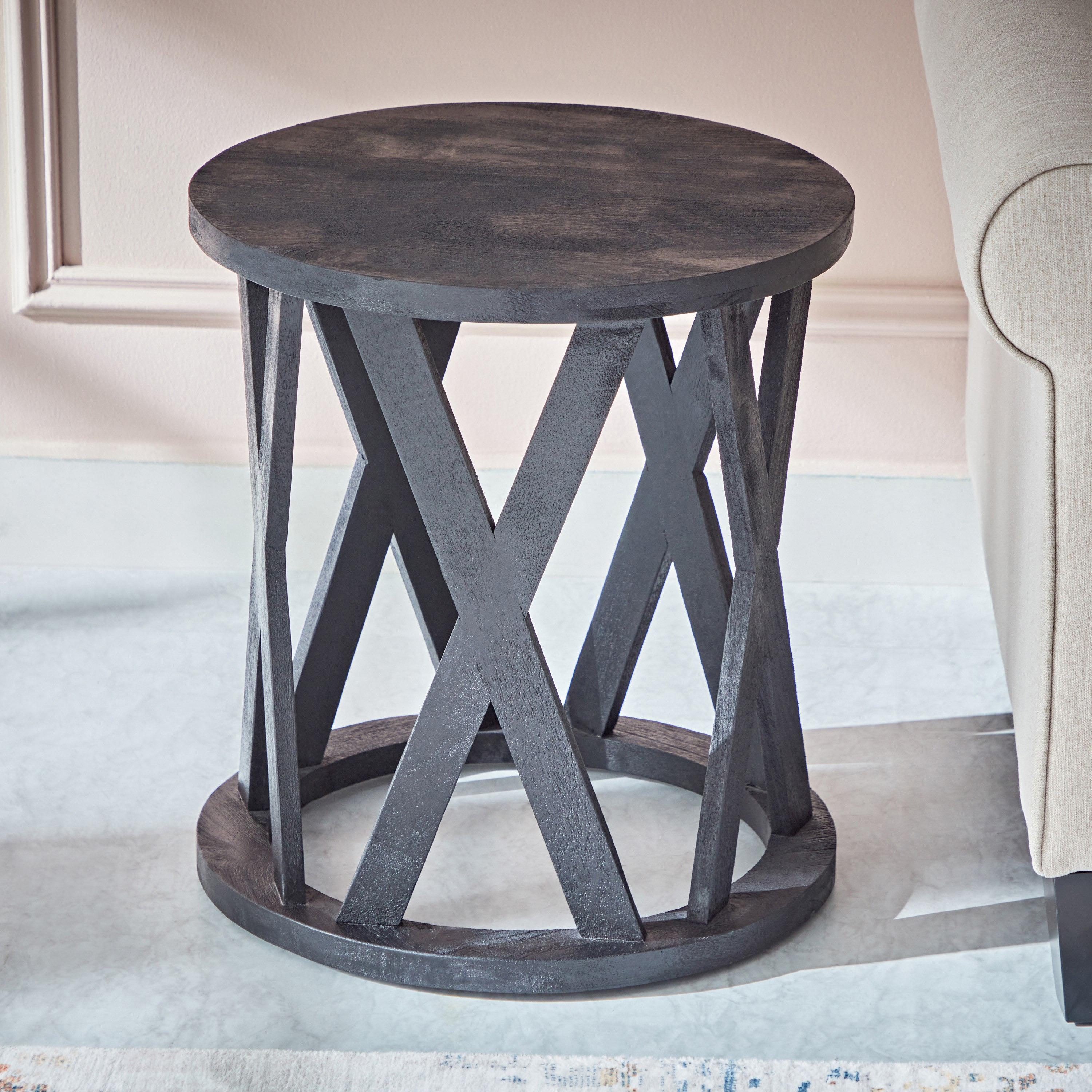 Vendra Blake Solid Wood Round End Table-hbxfurniture-livingroom-endtables-image-2