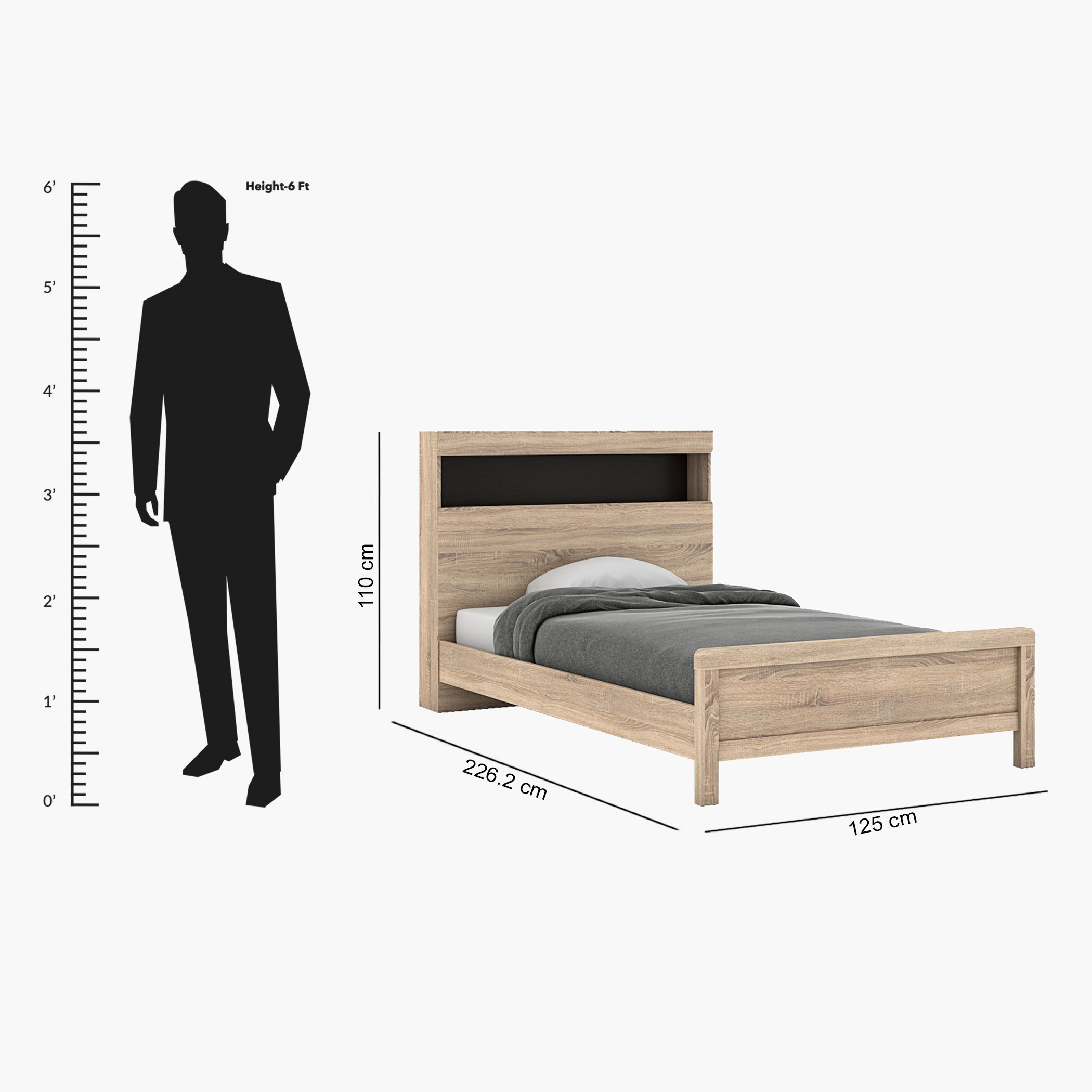 Sheldon Twin Bed - 120x200 cm-hbxbedroom-bedsandbedsets-beds-twin-image-9