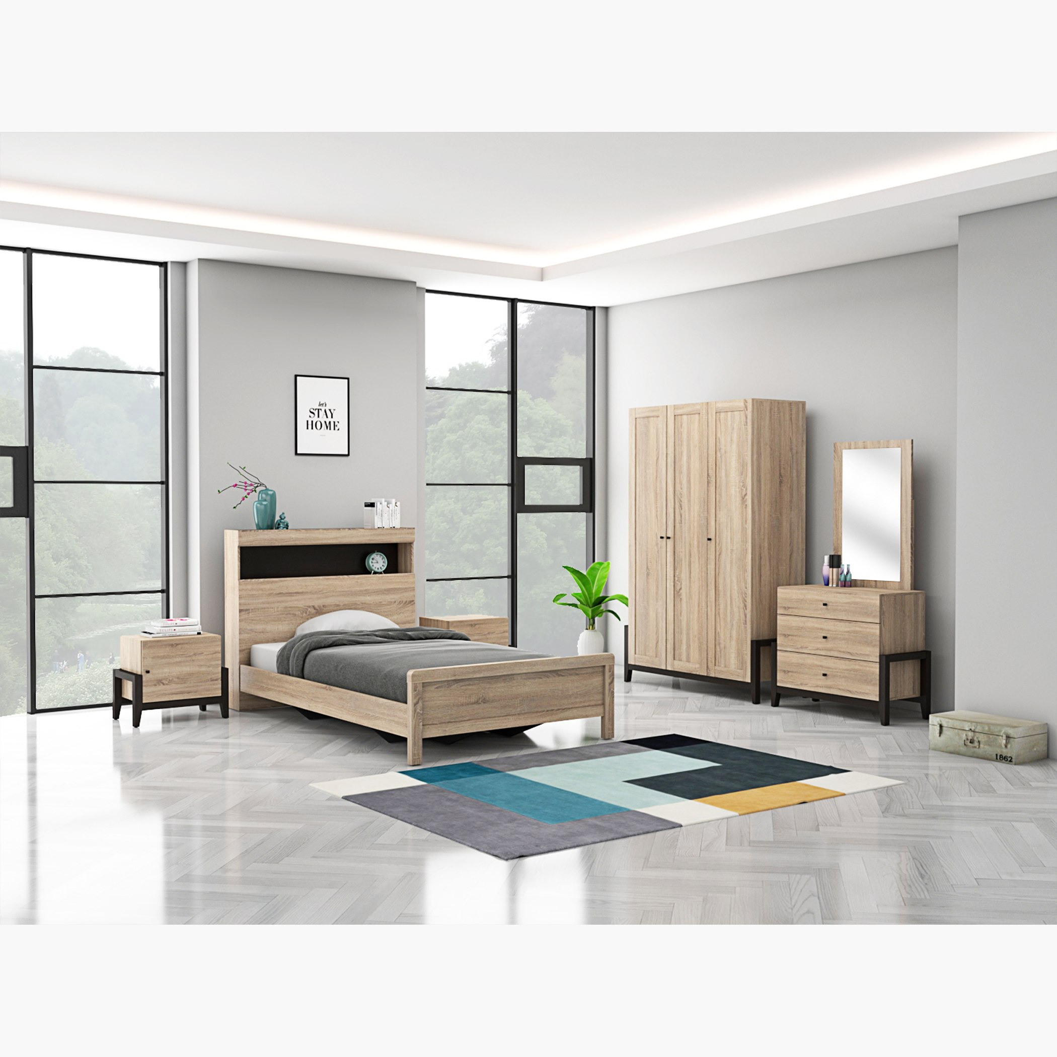 خزانة ملابس 3 أبواب من شيلدون-hbxfurniture-wardrobes-image-8