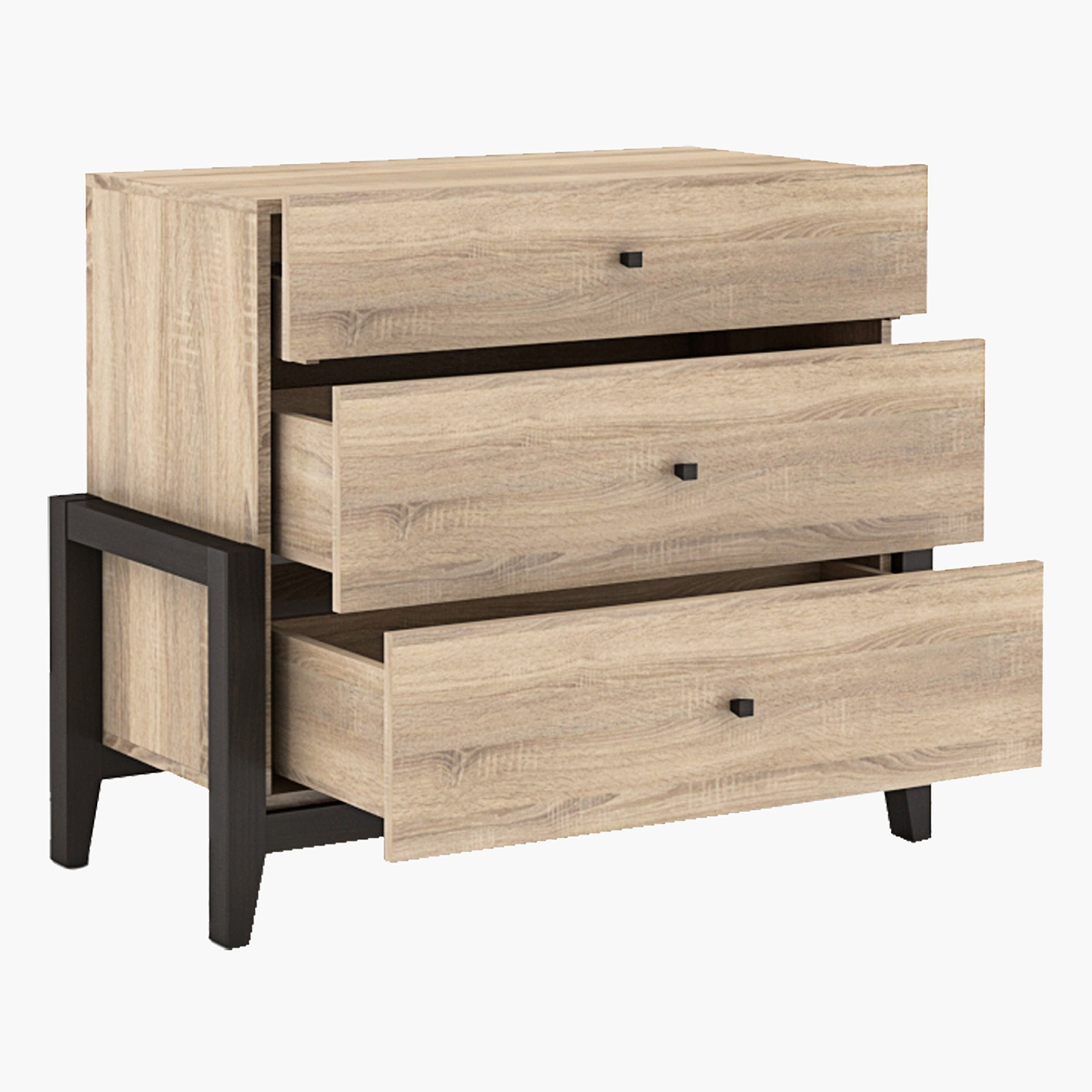 طاولة تزيين صغيرة 3 أدراج دون مرآة من شيلدون-hbxfurniture-kidsroom-kidsdressersandmirrors-image-4