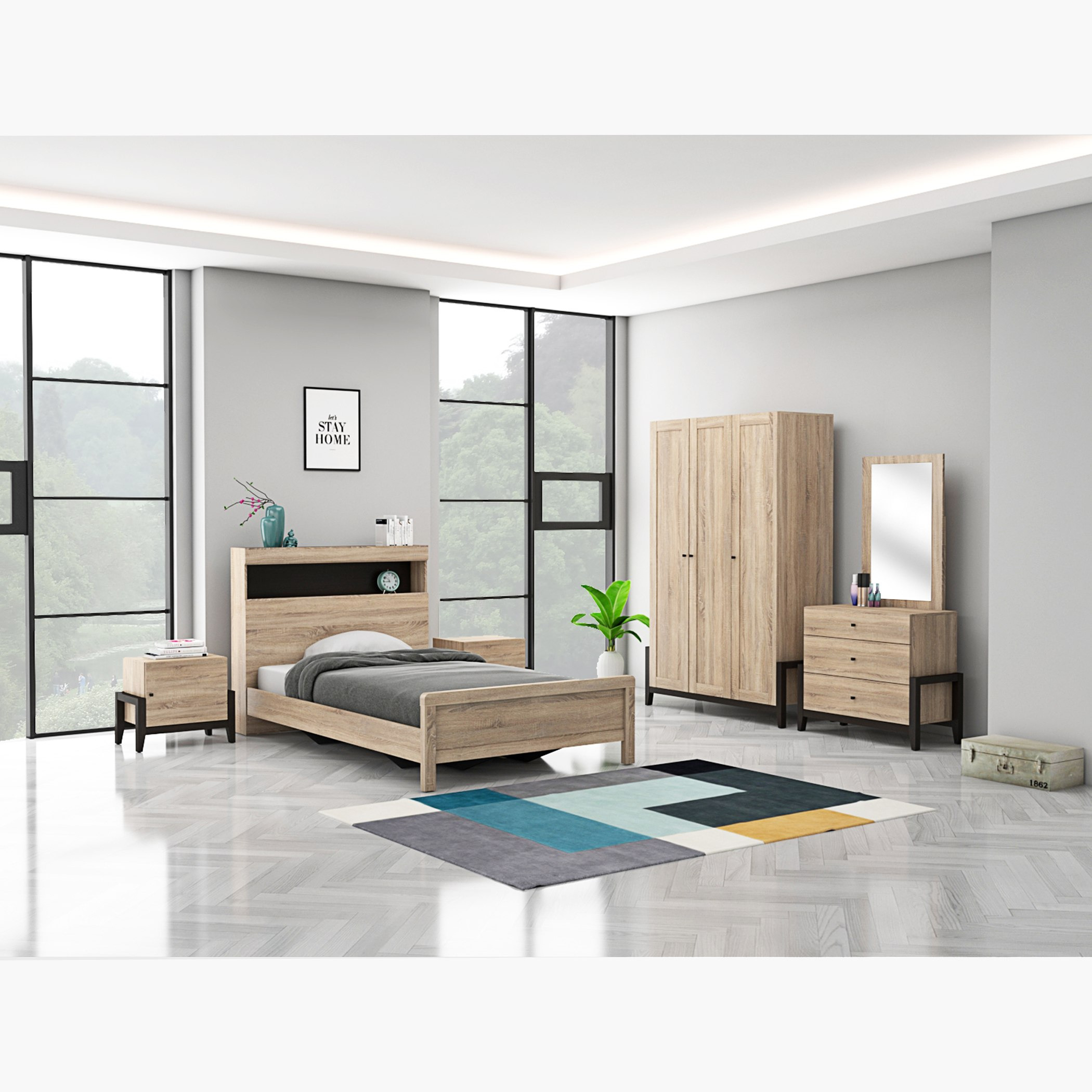 طاولة تزيين صغيرة 3 أدراج دون مرآة من شيلدون-hbxfurniture-kidsroom-kidsdressersandmirrors-image-7