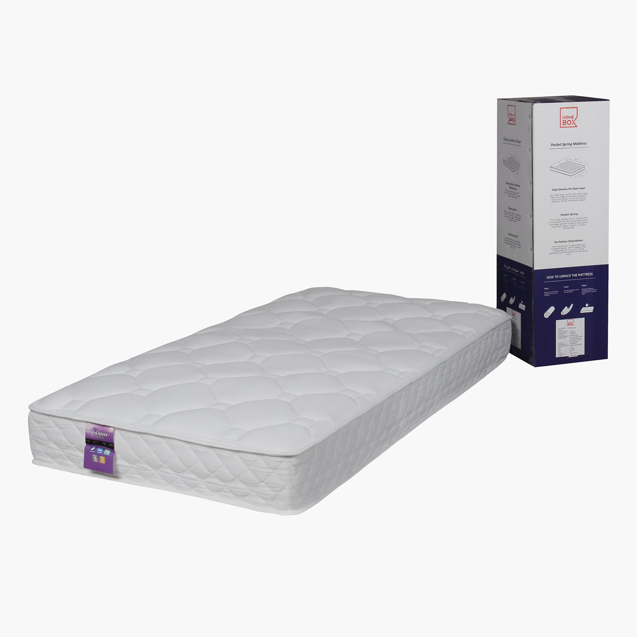 مرتبة فردية بنوابض جيبية من أي أويسيس - 90x190x20 سم-hbxfurniture-bedroom-mattresses-single-image-13