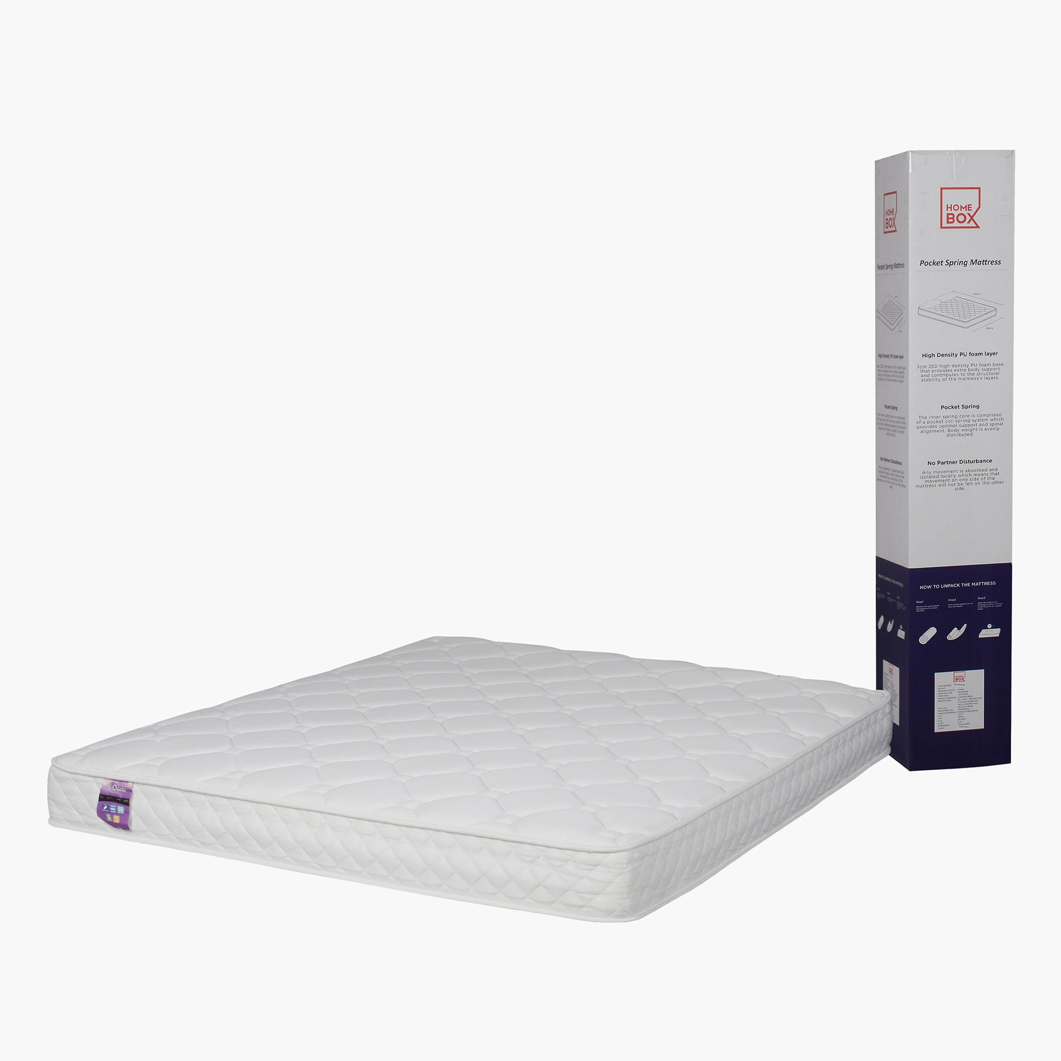 iOasis Twin Pocket Spring Mattress - 120x200x20 cm-hbxfurniture-mattresses-twin-image-19