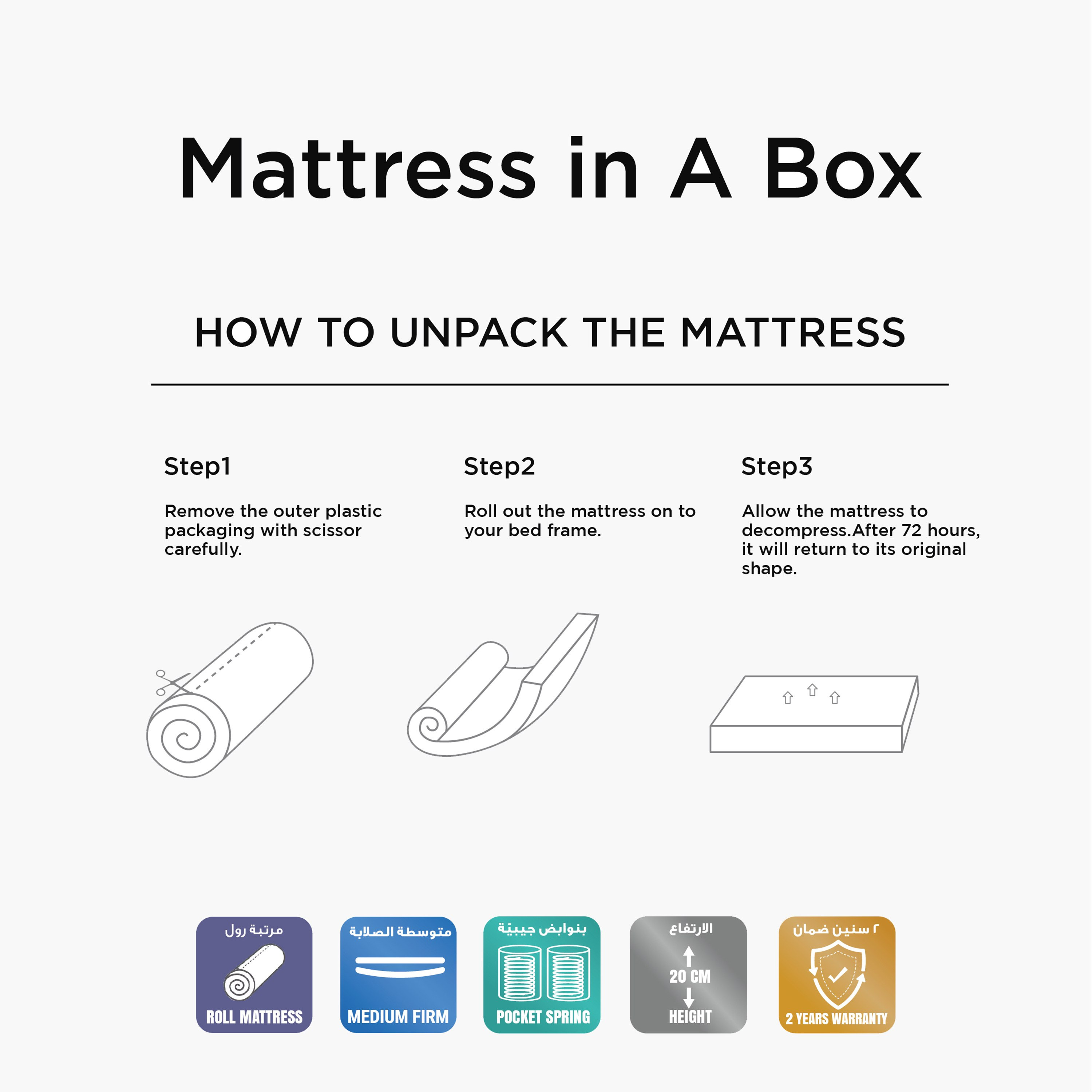 iOasis Twin Pocket Spring Mattress - 120x200x20 cm-hbxfurniture-mattresses-twin-image-22