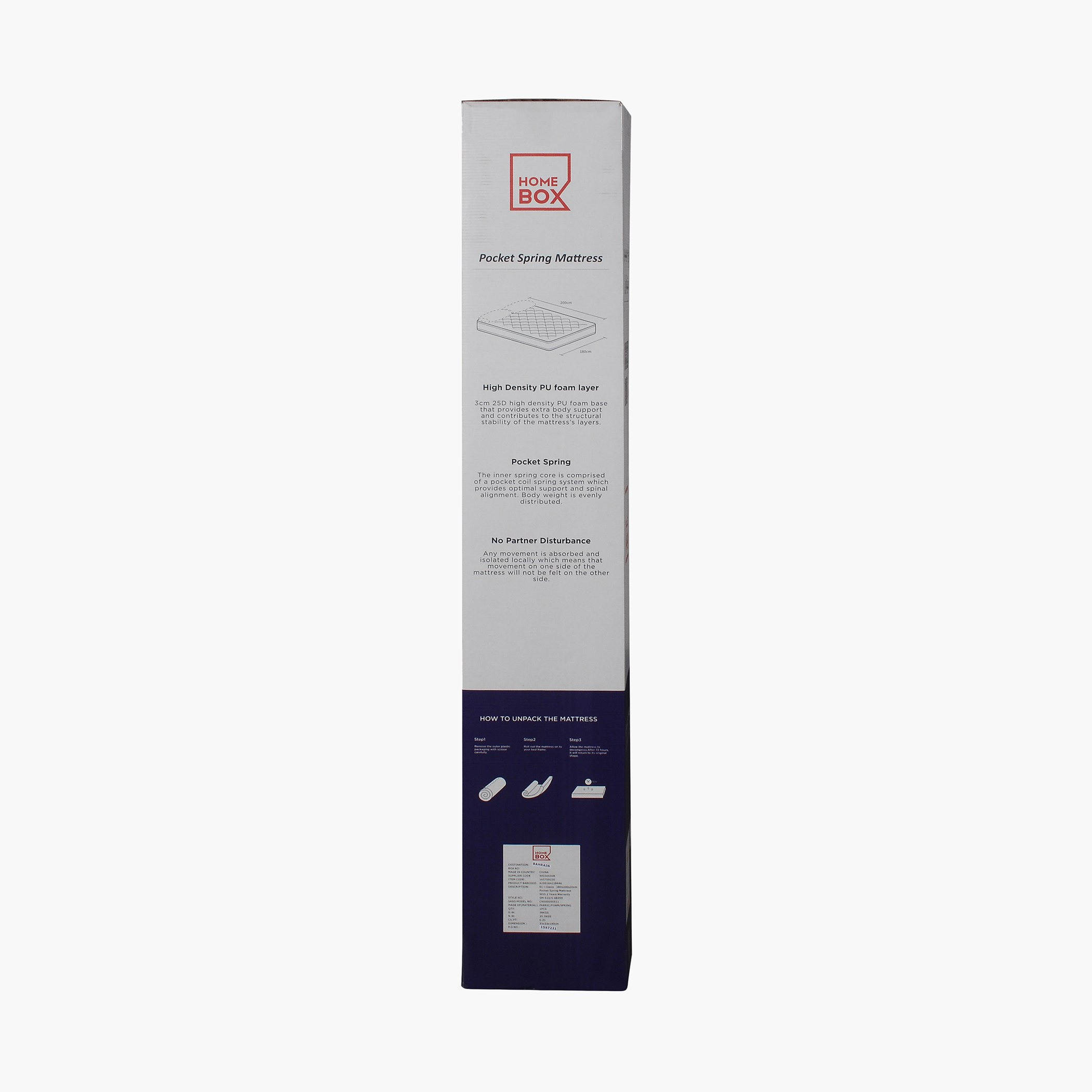 iOasis Twin Pocket Spring Mattress - 120x200x20 cm-hbxfurniture-mattresses-twin-image-17