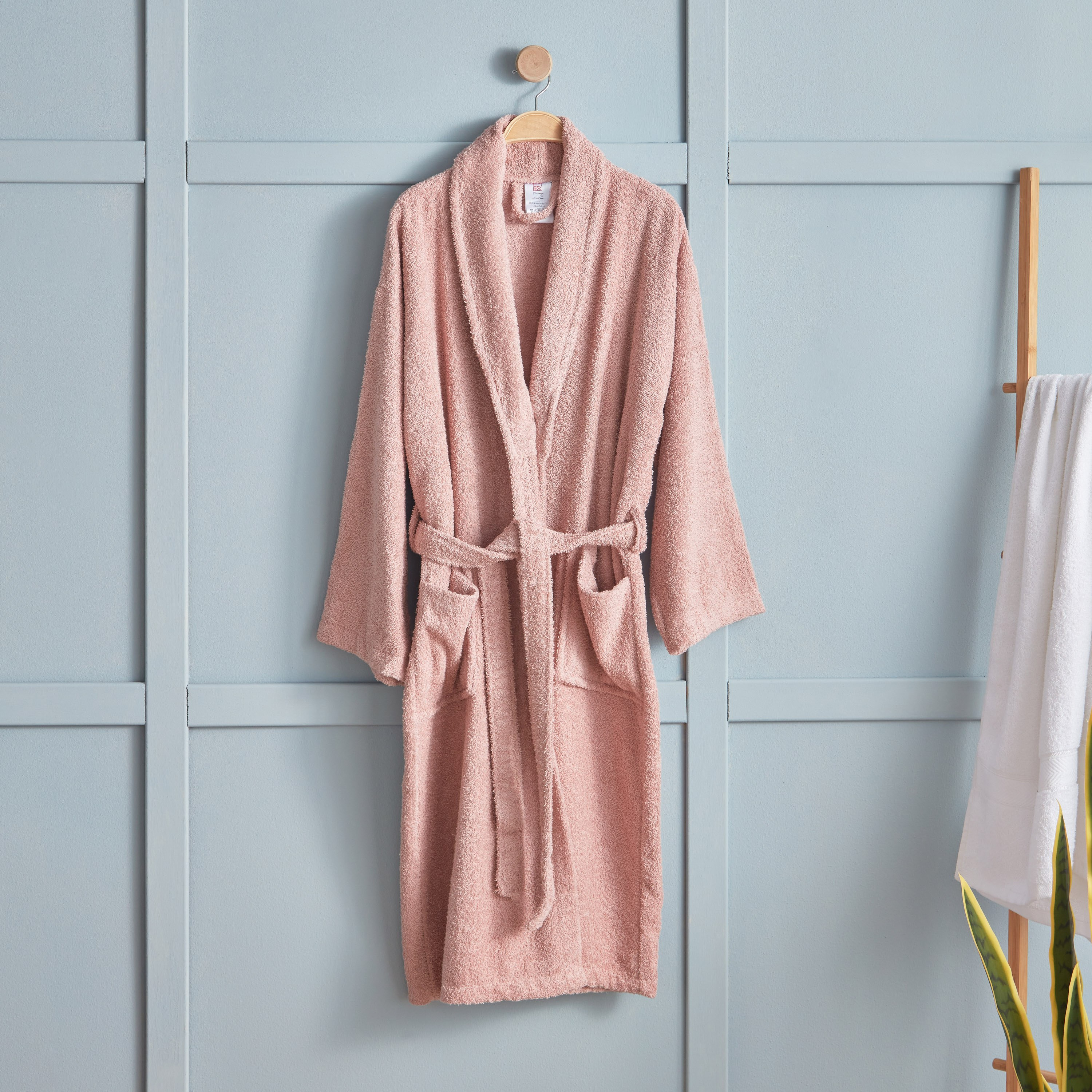 روب حمّام منسدل للبالغين من إسنشيال - كبير-hbxbathroom-bathroomtextiles-image-1