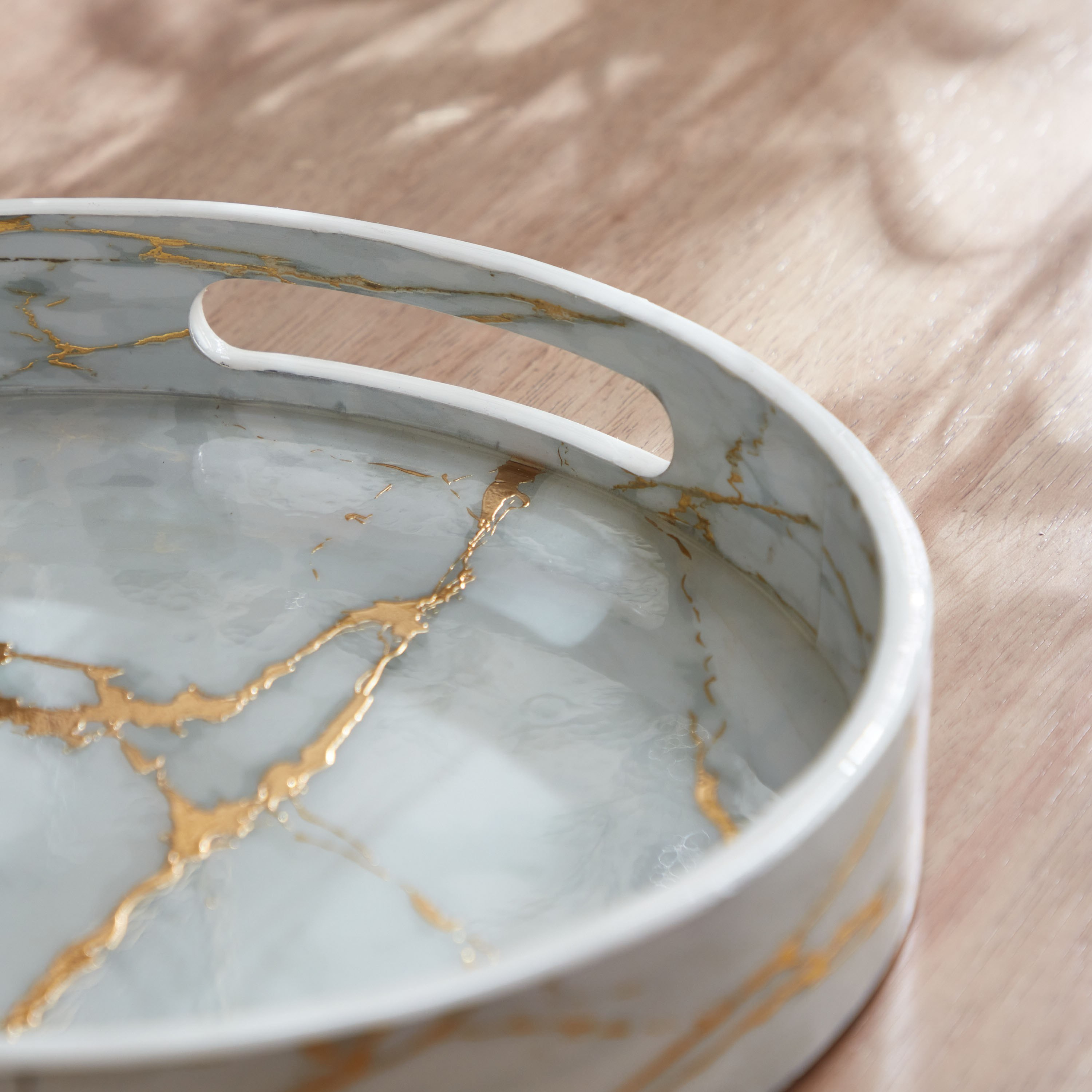 صينية مستديرة بطبعات رخام من أرمايا - 30x45 سم-hbxhomeware-hbxdecorandfurnishings-image-2