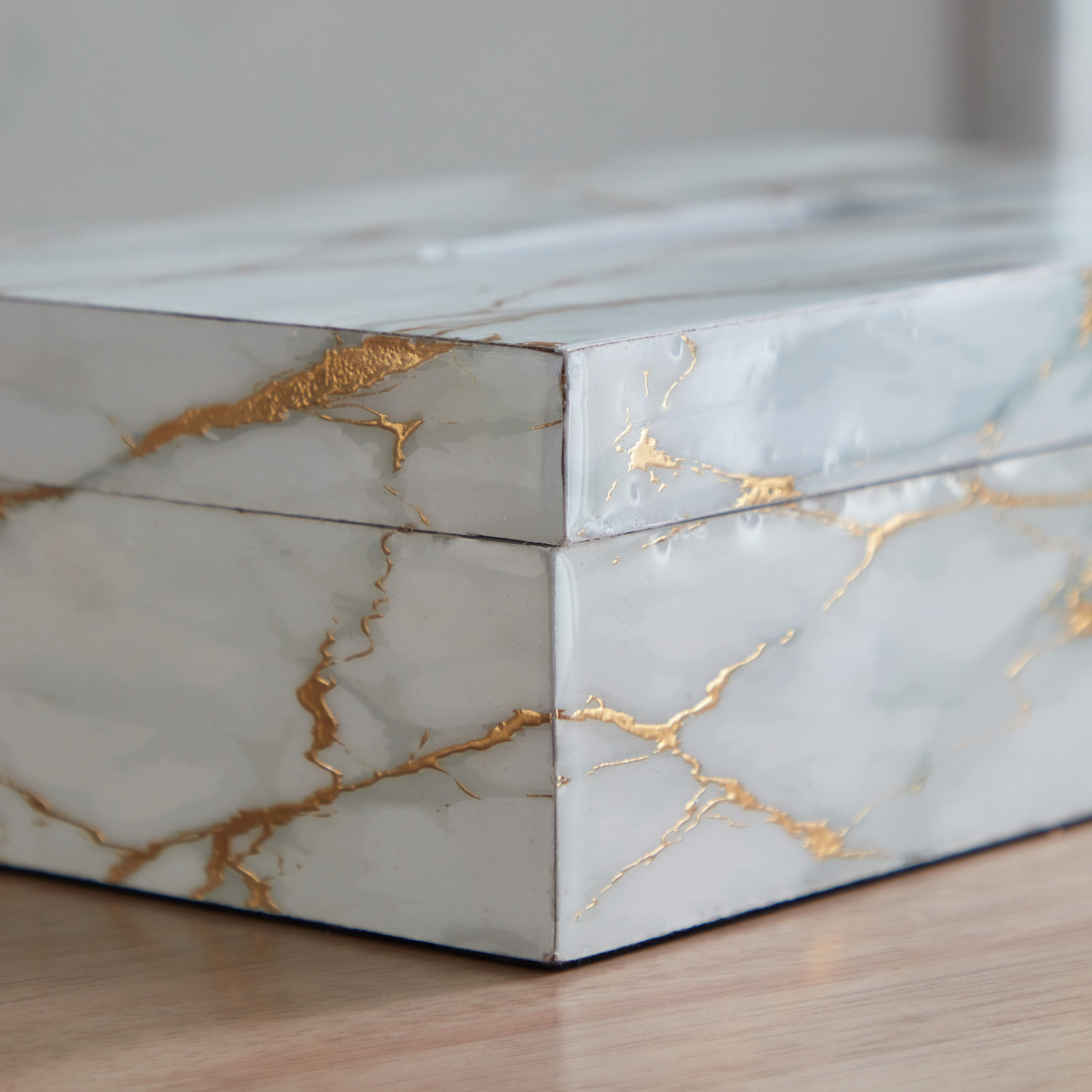 Armaya Marble Print Tissue Box Holder - 23.5x14x7.5 cm-hbxdecorandfurnishings-homeaccessories-novelties-image-6