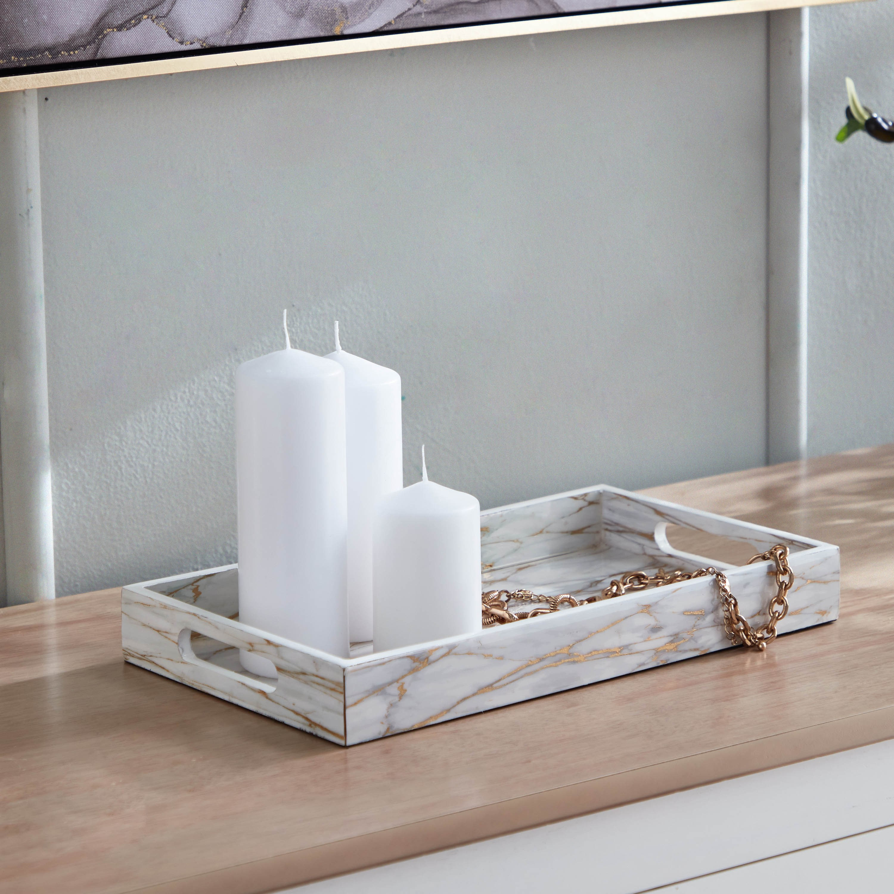 Armaya Marble Print Tray - 35x20x4 cm-hbxhomeware-hbxdecorandfurnishings-image-1