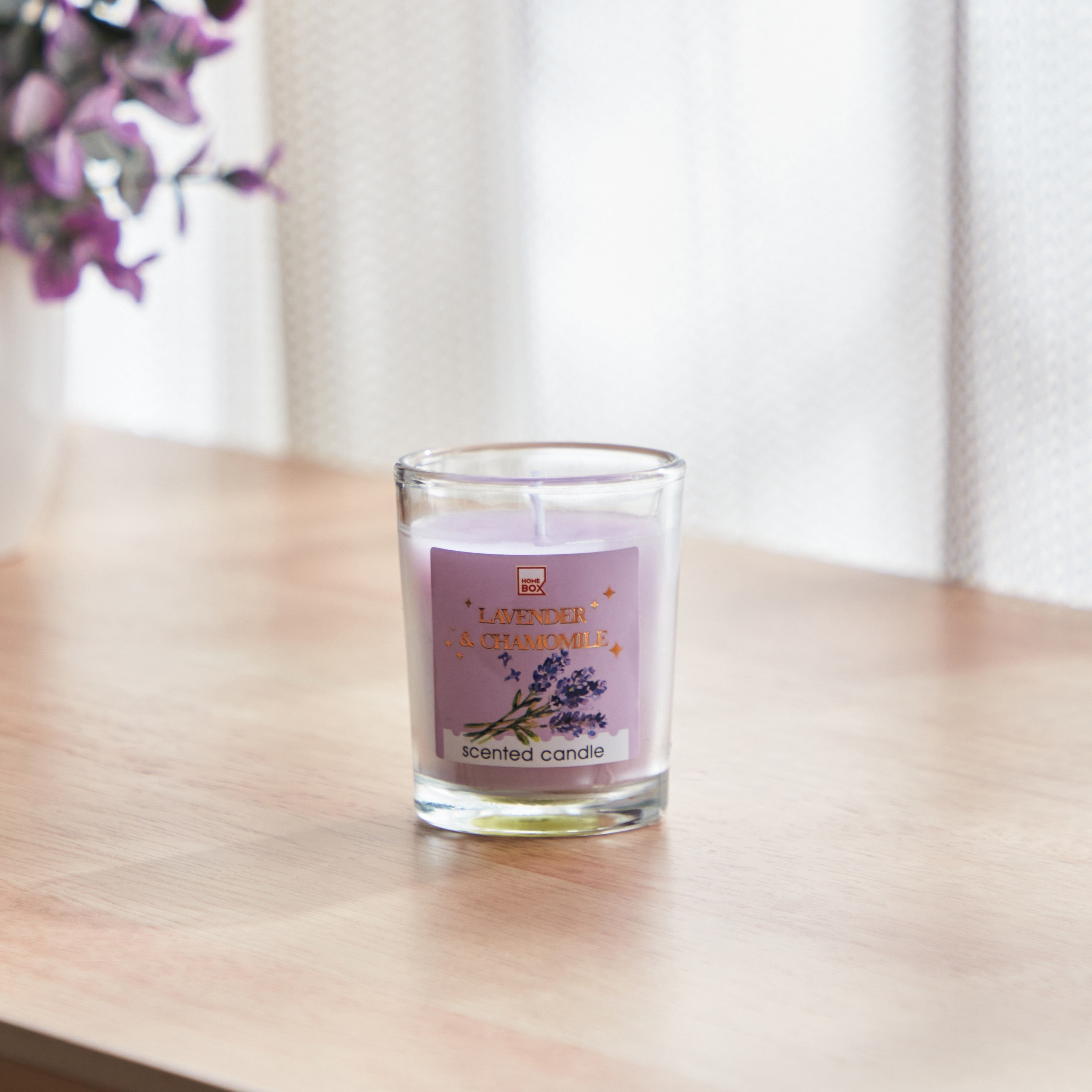 شمعة زجاجية برائحة اللافندر والبابونج من قارا - 50 جم-hbxlivingroom-decorandaccessories-candles-image-2