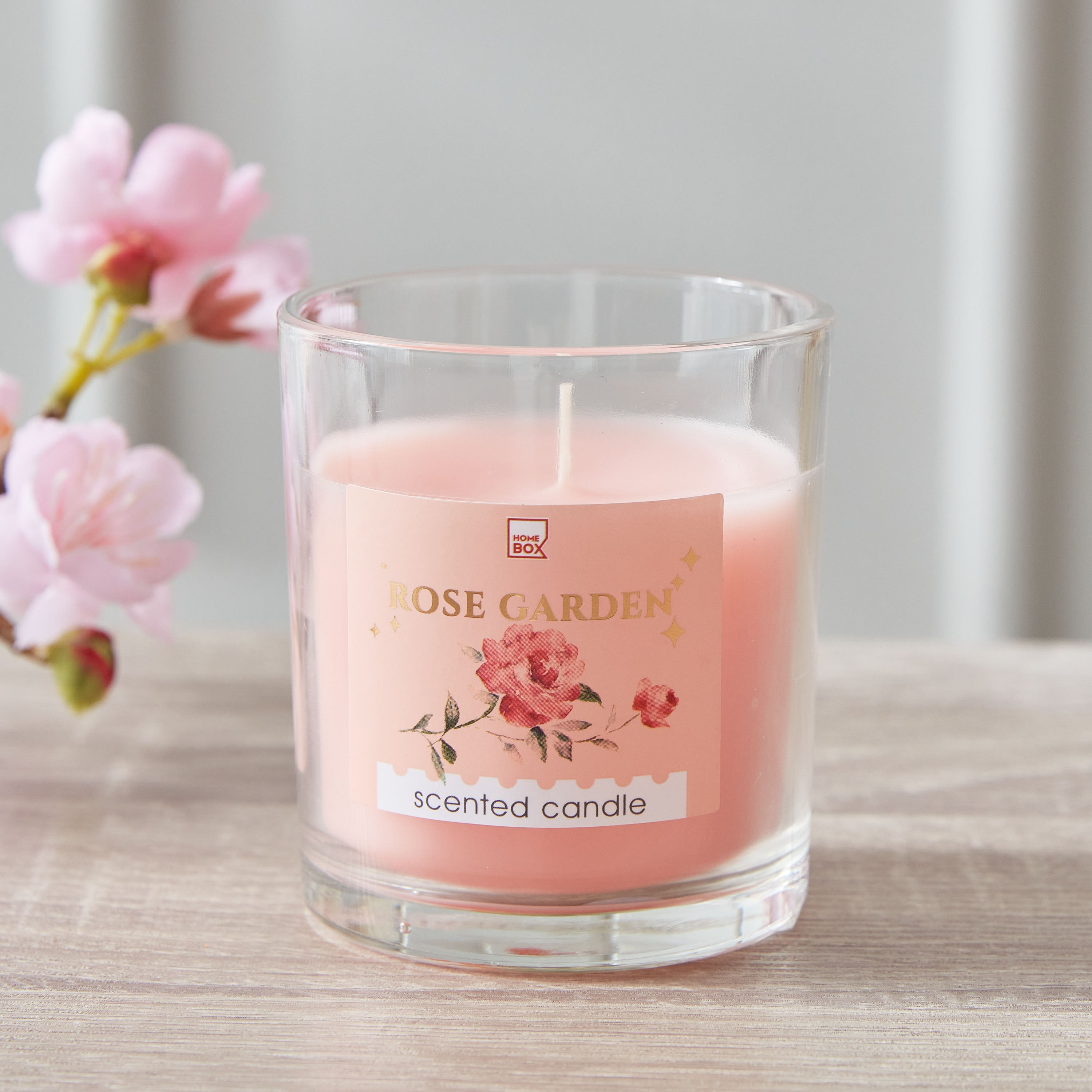 Qara Rose Garden Jar Candle - 7x8 cm-hbxlivingroom-decorandaccessories-candles-image-1