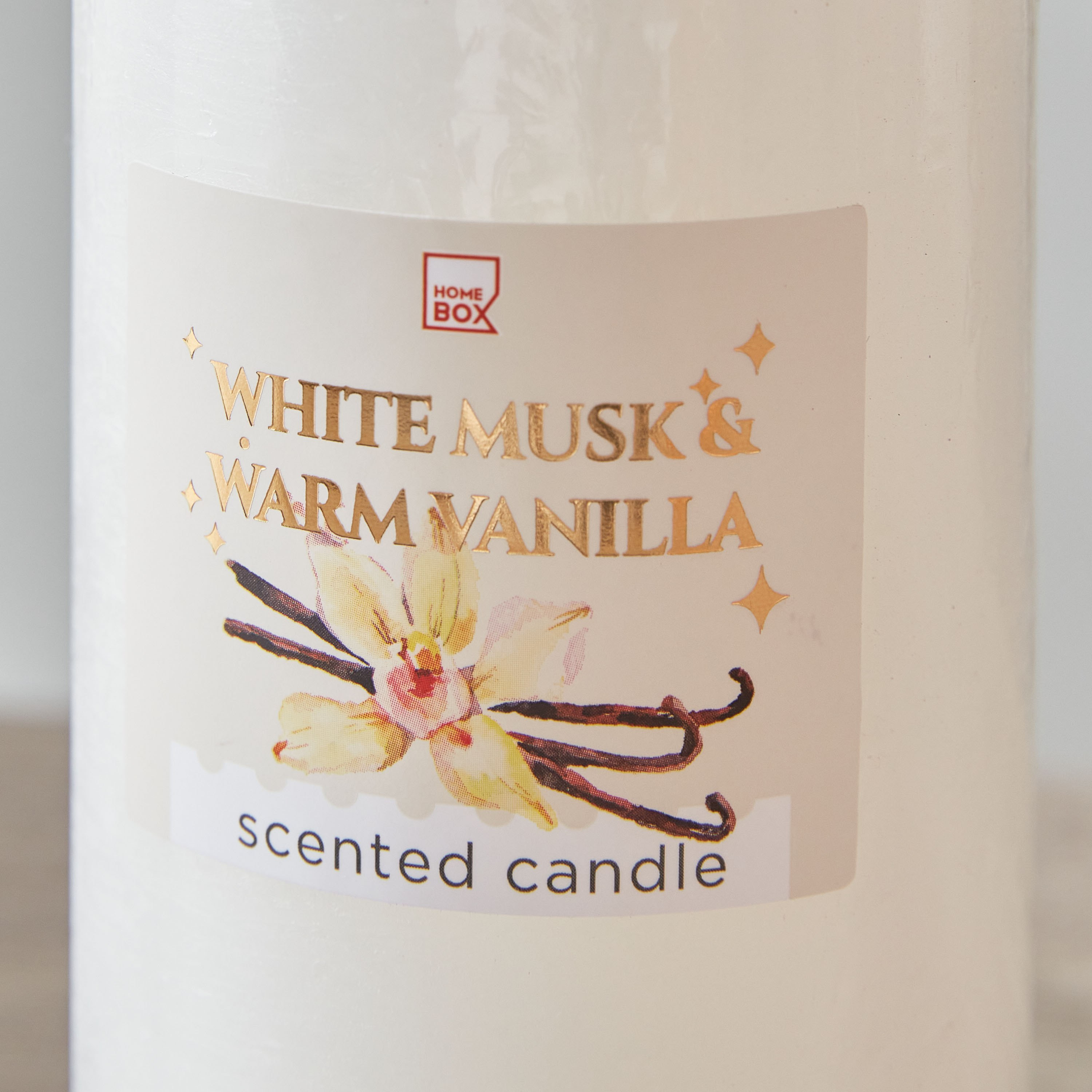 Qara Vanilla Pillar Candle - 6.8x15 cm-hbxlivingroom-decorandaccessories-candles-image-3