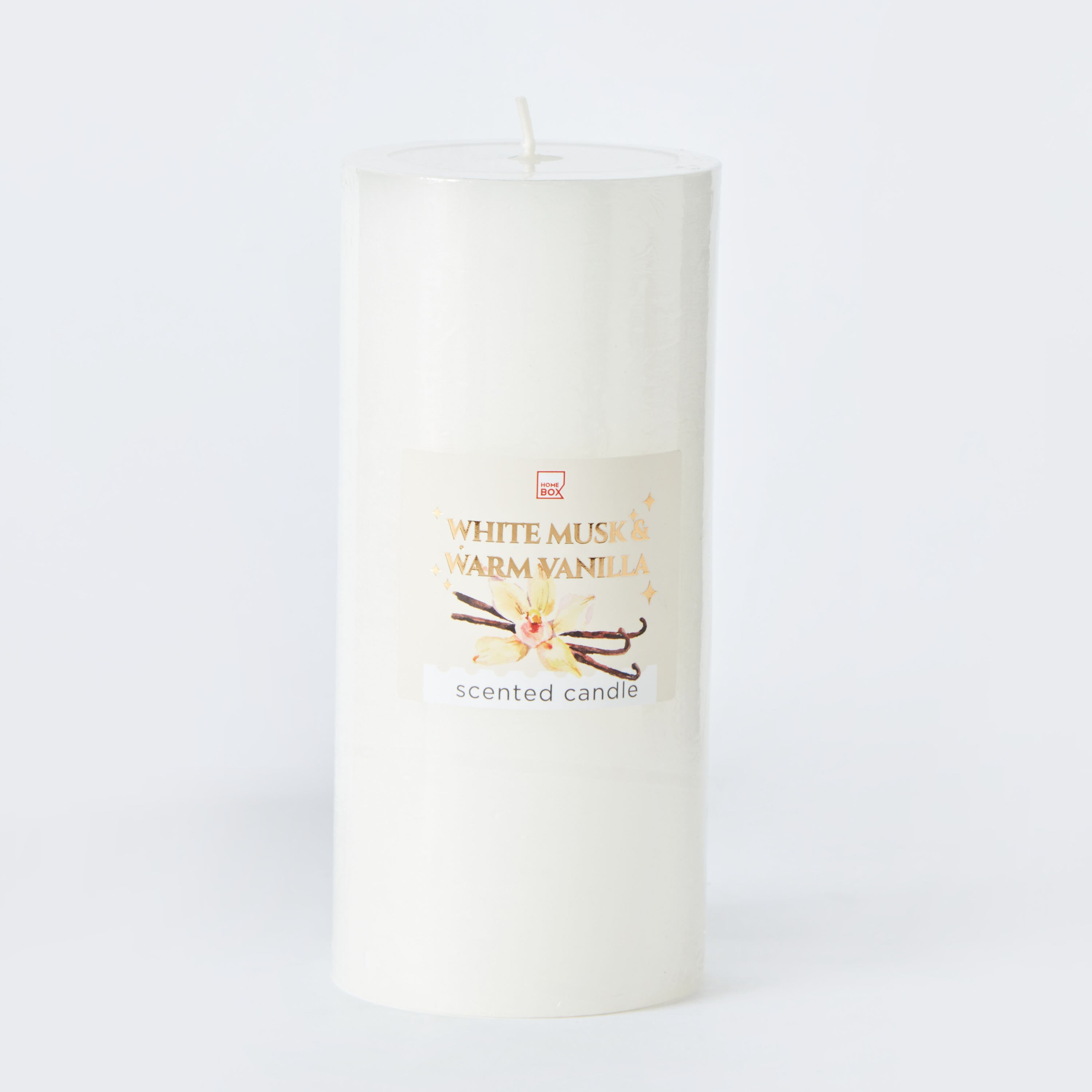 Qara Vanilla Pillar Candle - 6.8x15 cm-hbxlivingroom-decorandaccessories-candles-image-6