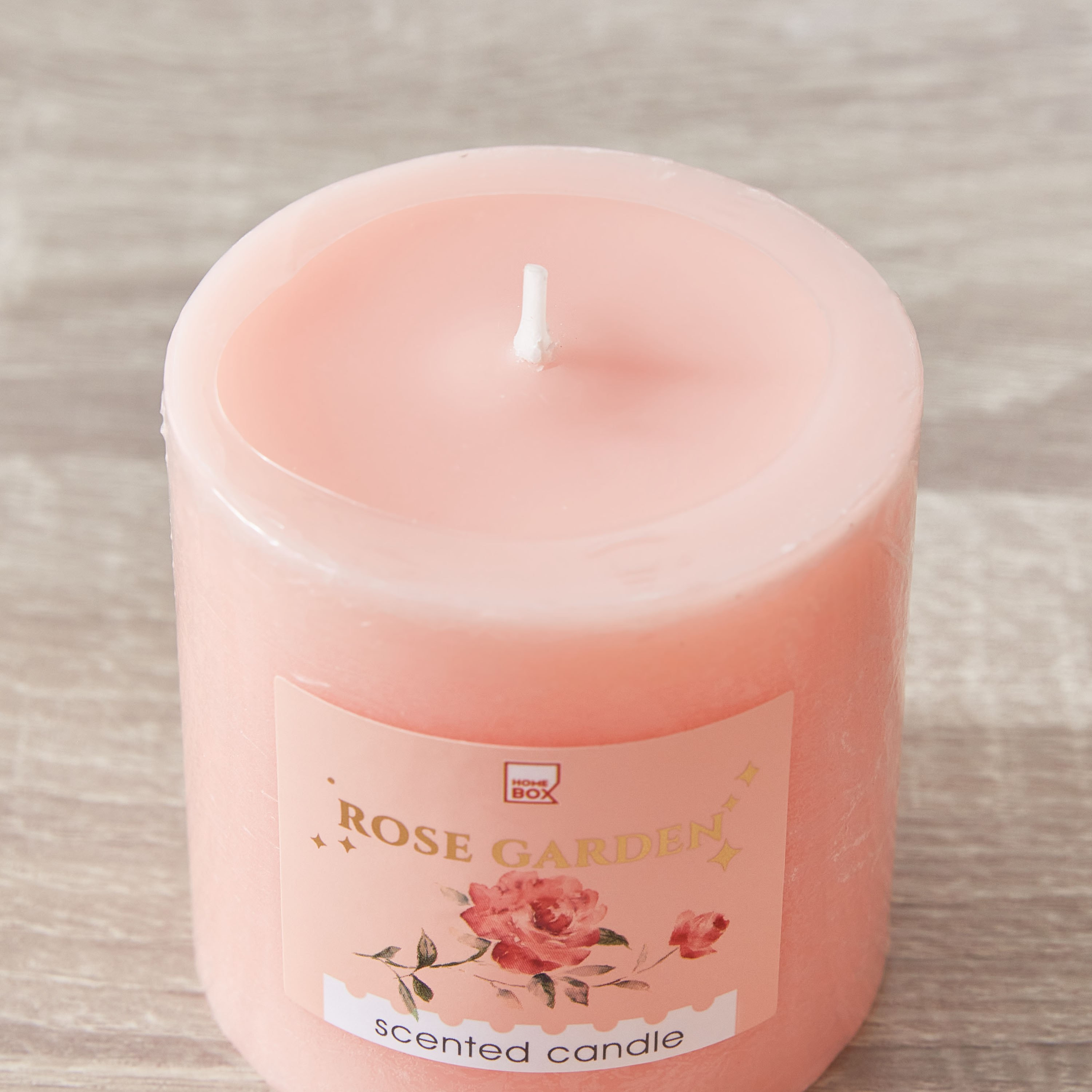 Qara Rose Garden Pillar Candle - 6.8x7 cm-hbxlivingroom-decorandaccessories-candles-image-3