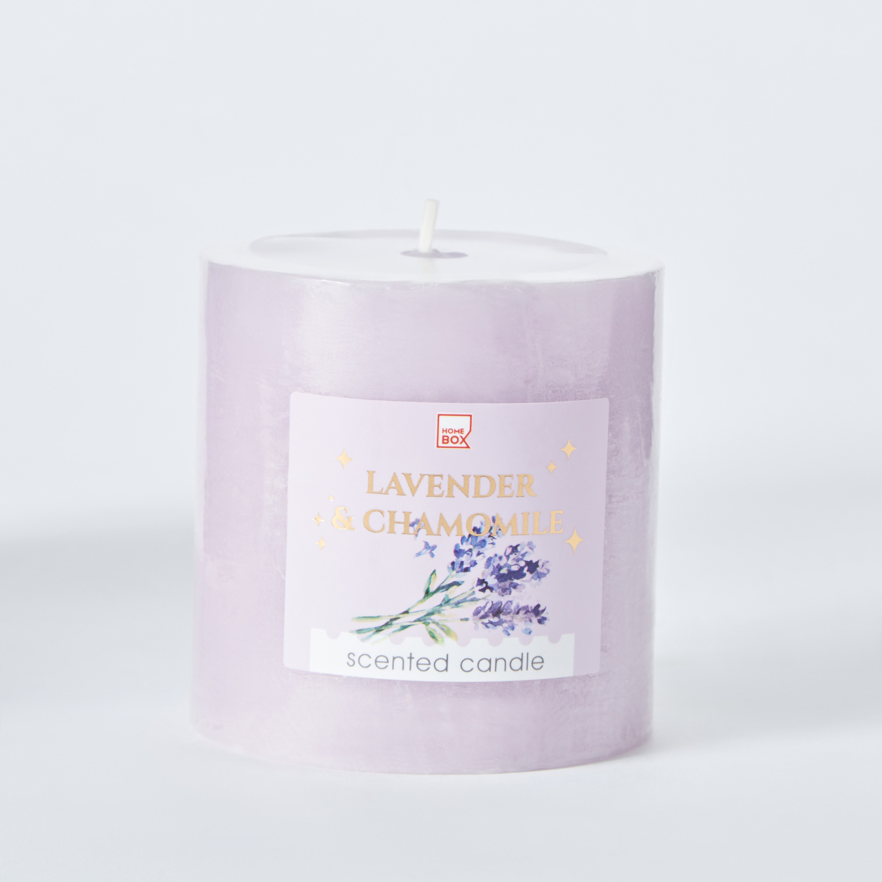 Qara Lavender Chamomile Pillar Candle - 6.8x7 cm-hbxlivingroom-decorandaccessories-candles-image-6