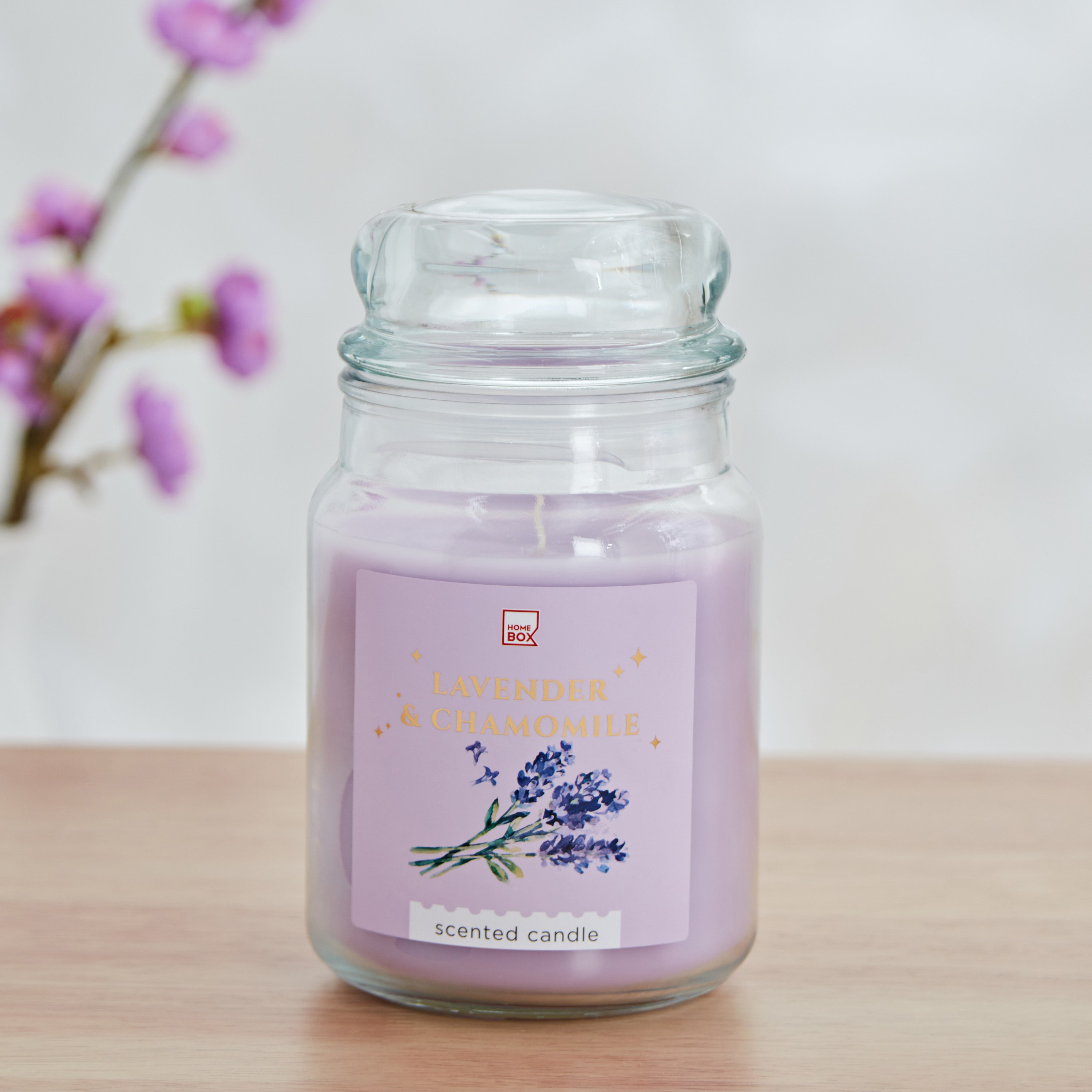 Qara Colonial Lavender Chamomile Jar Candle - 530 gm-hbxlivingroom-decorandaccessories-candles-image-1
