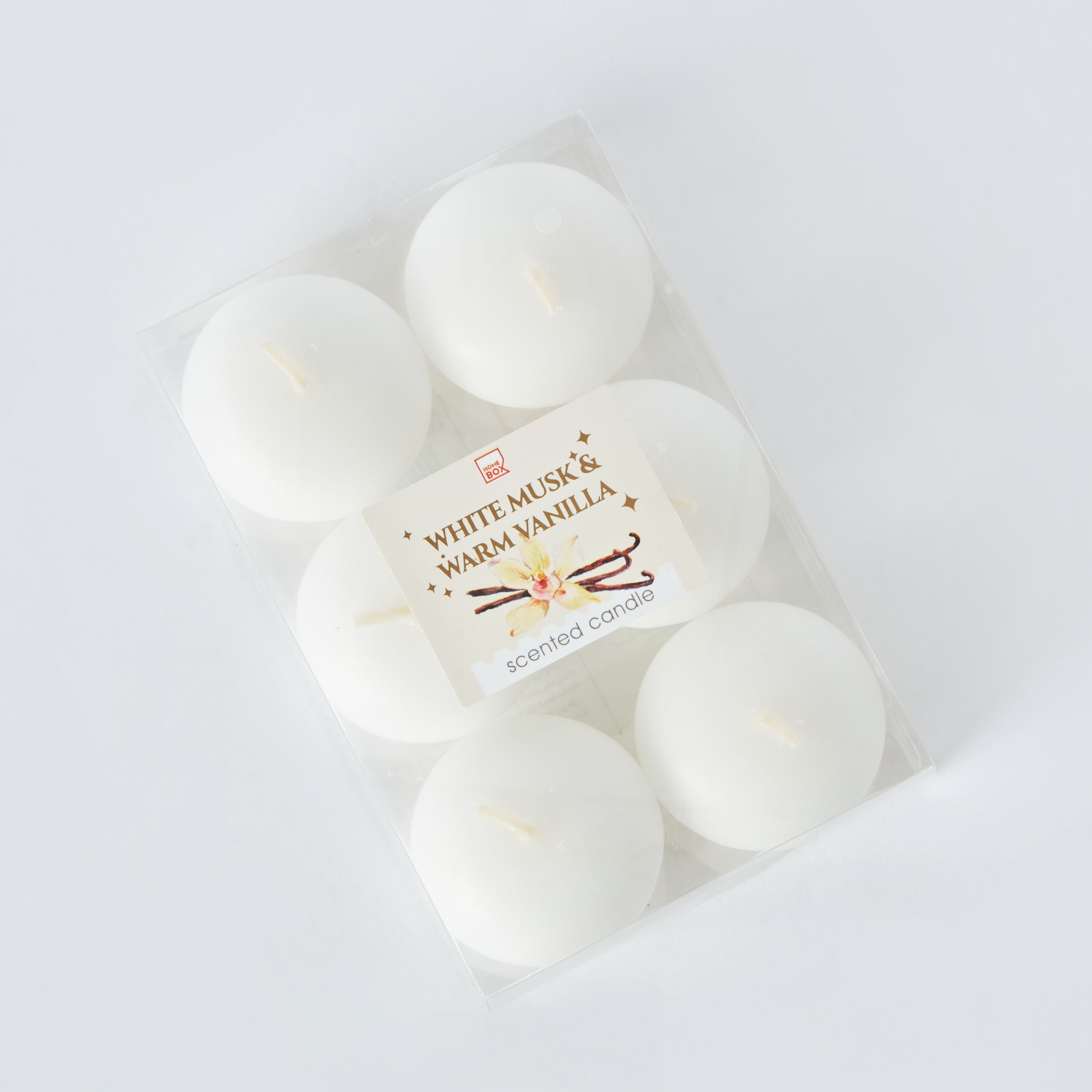 طقم شموع عائمة 6 قطع برائحة الفانيليا من قارا - 9x13.5x2.5 سم-hbxlivingroom-decorandaccessories-candles-image-5