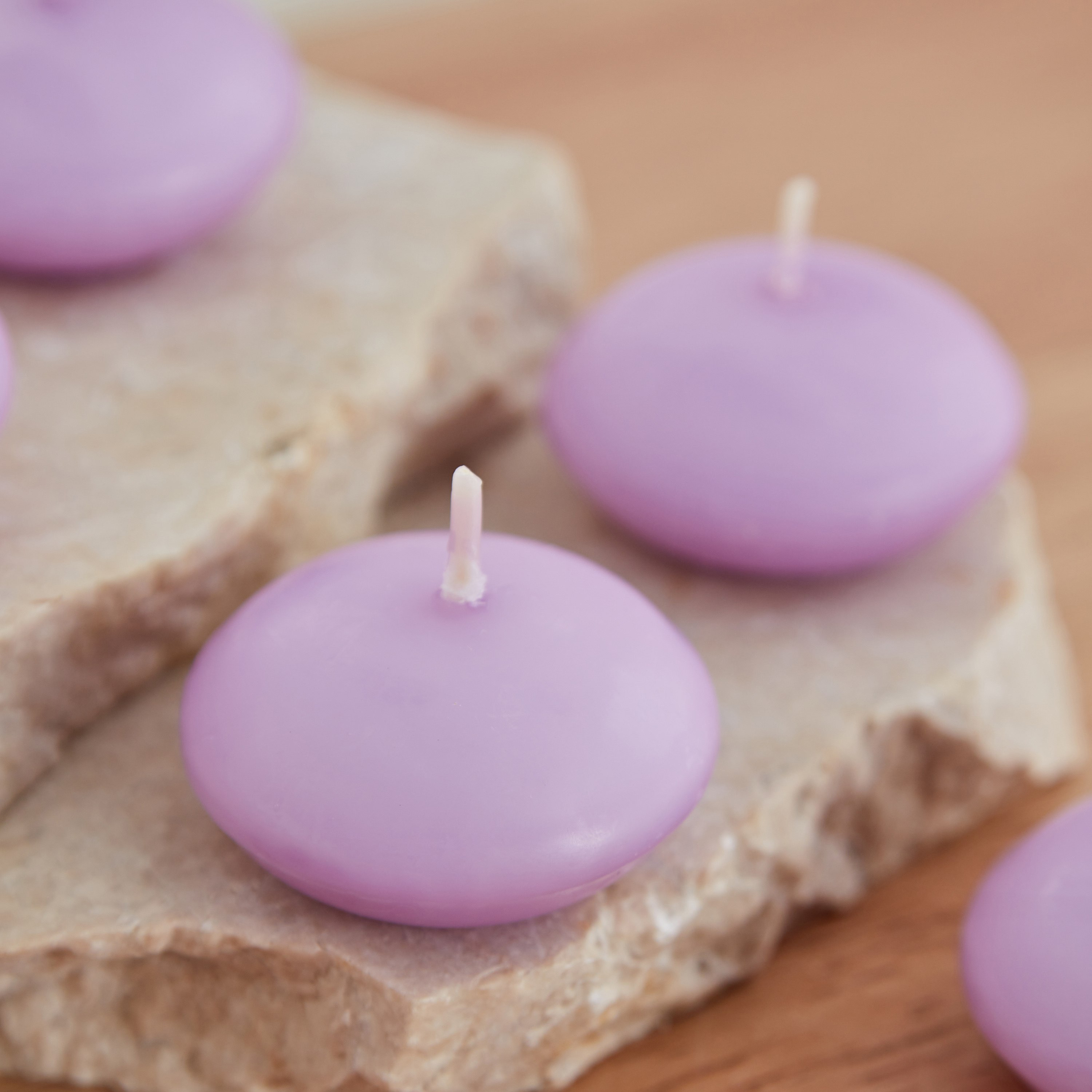 Qara 6-Piece Lavender Chamomile Nuggets Floating Candle Set - 9x13.5x2.5 cm-hbxlivingroom-decorandaccessories-candles-image-3