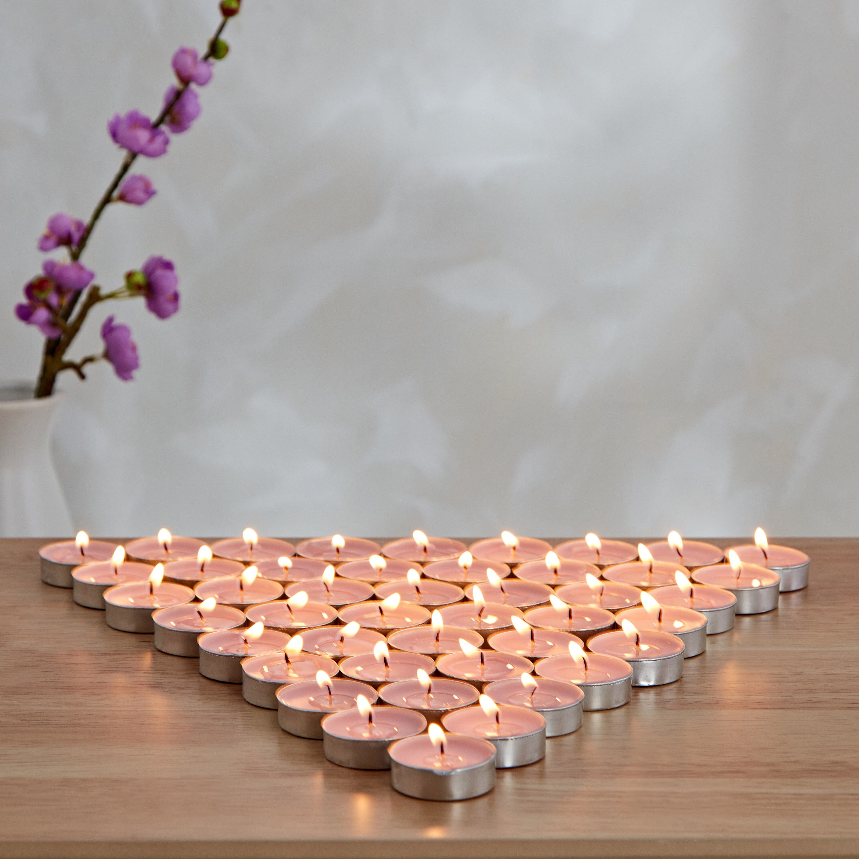 Qara 50-Piece Lavender Chamomile Tealight Candle Set - 19x19x2.5 cm-hbxlivingroom-decorandaccessories-candles-image-2