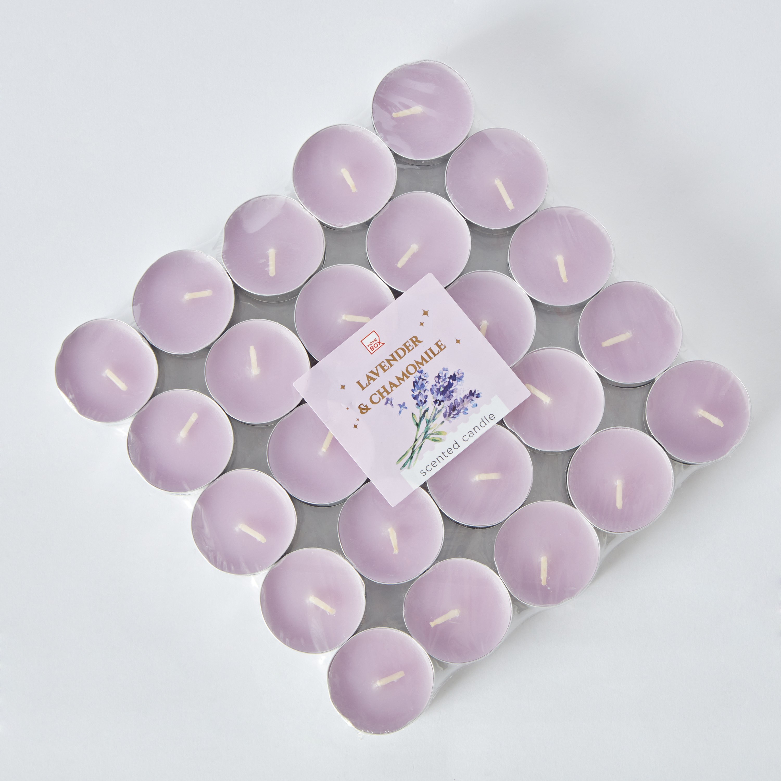 Qara 50-Piece Lavender Chamomile Tealight Candle Set - 19x19x2.5 cm-hbxlivingroom-decorandaccessories-candles-image-5