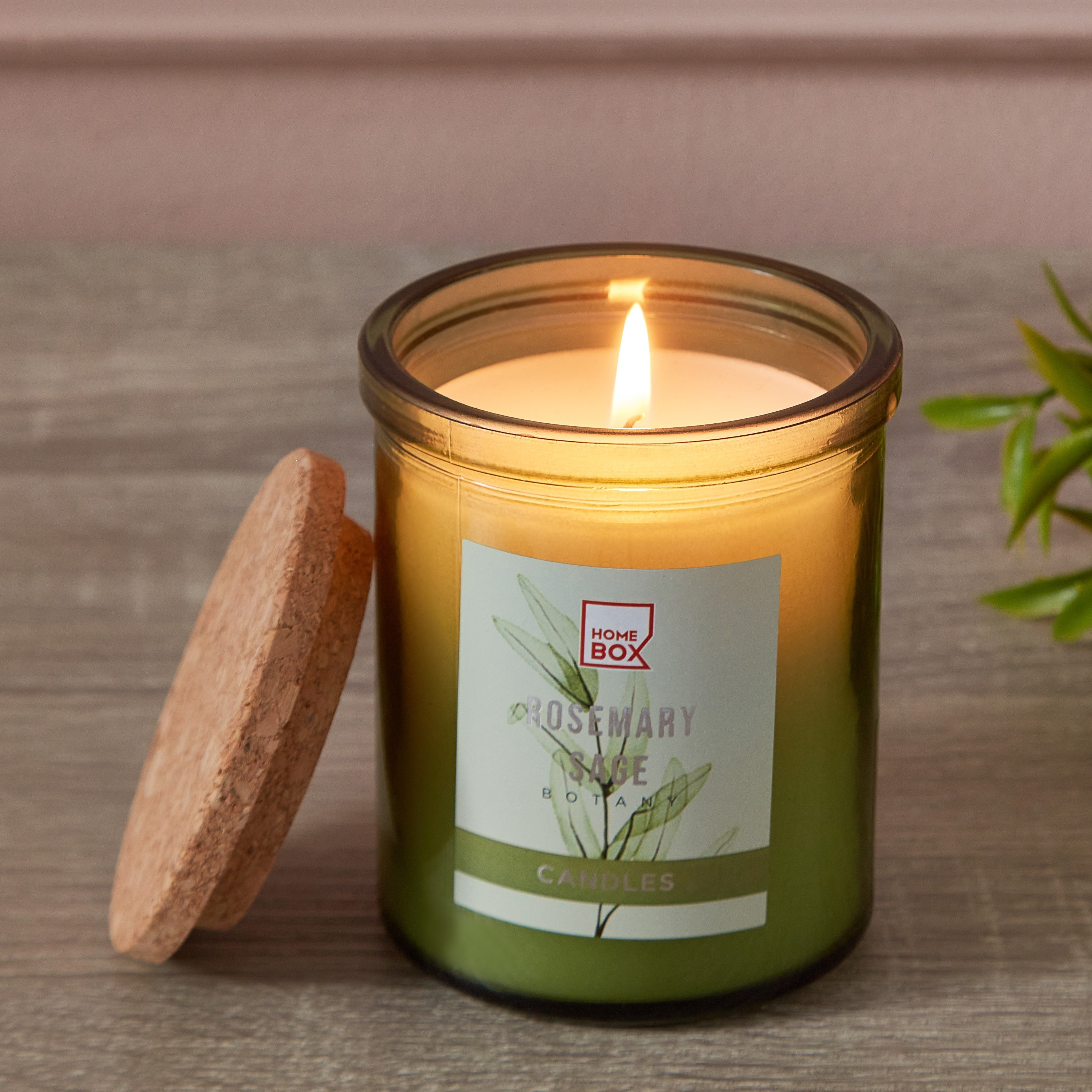 جرة شموع إيكولوجي برائحة روزماري ميرمية بغطاء من قارا - 197 جم-hbxlivingroom-decorandaccessories-candles-image-3
