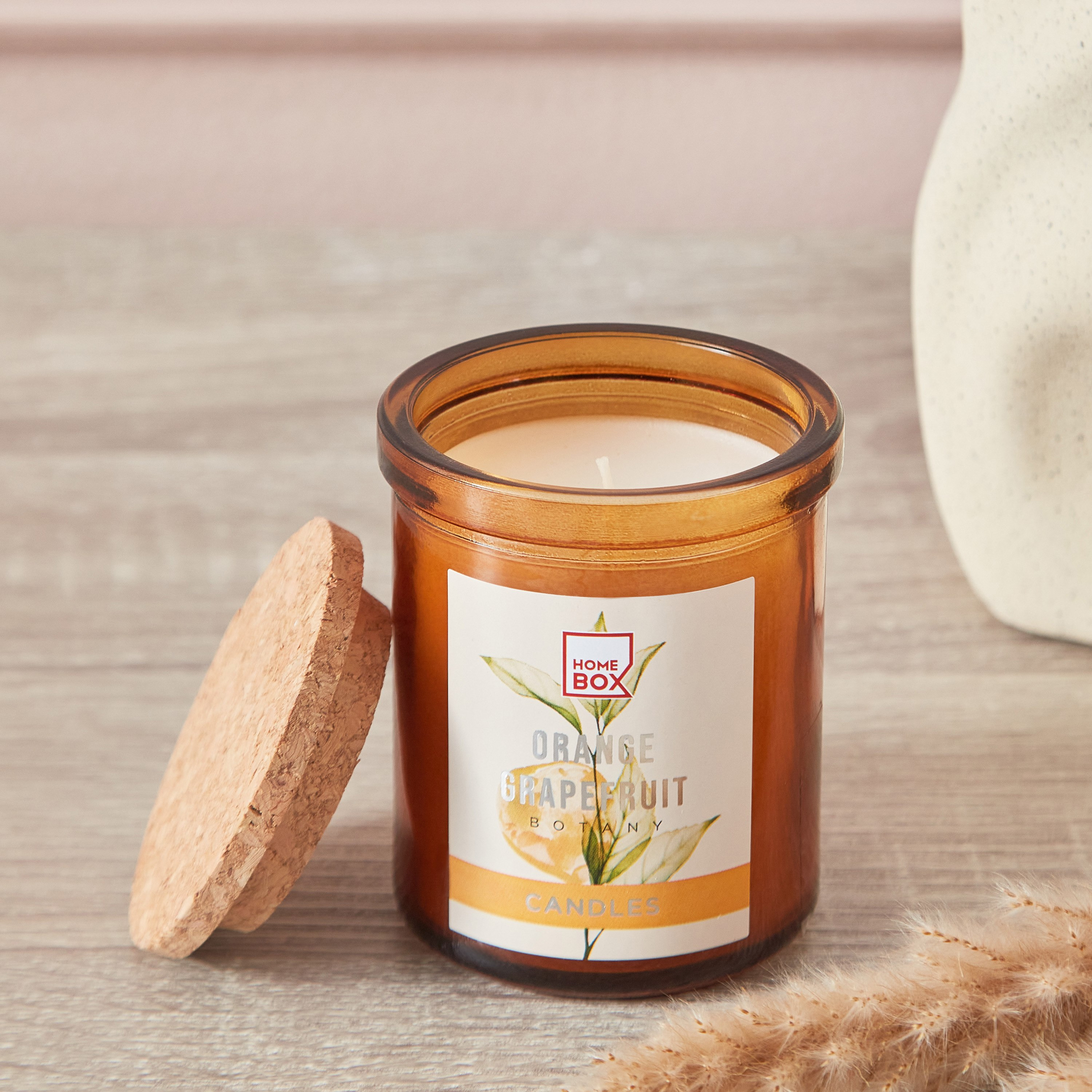 جرة شموع مع غطاء إيكولوجي بالجريب فروت والبرتقال من قارا - 114 جم-hbxlivingroom-decorandaccessories-candles-image-2