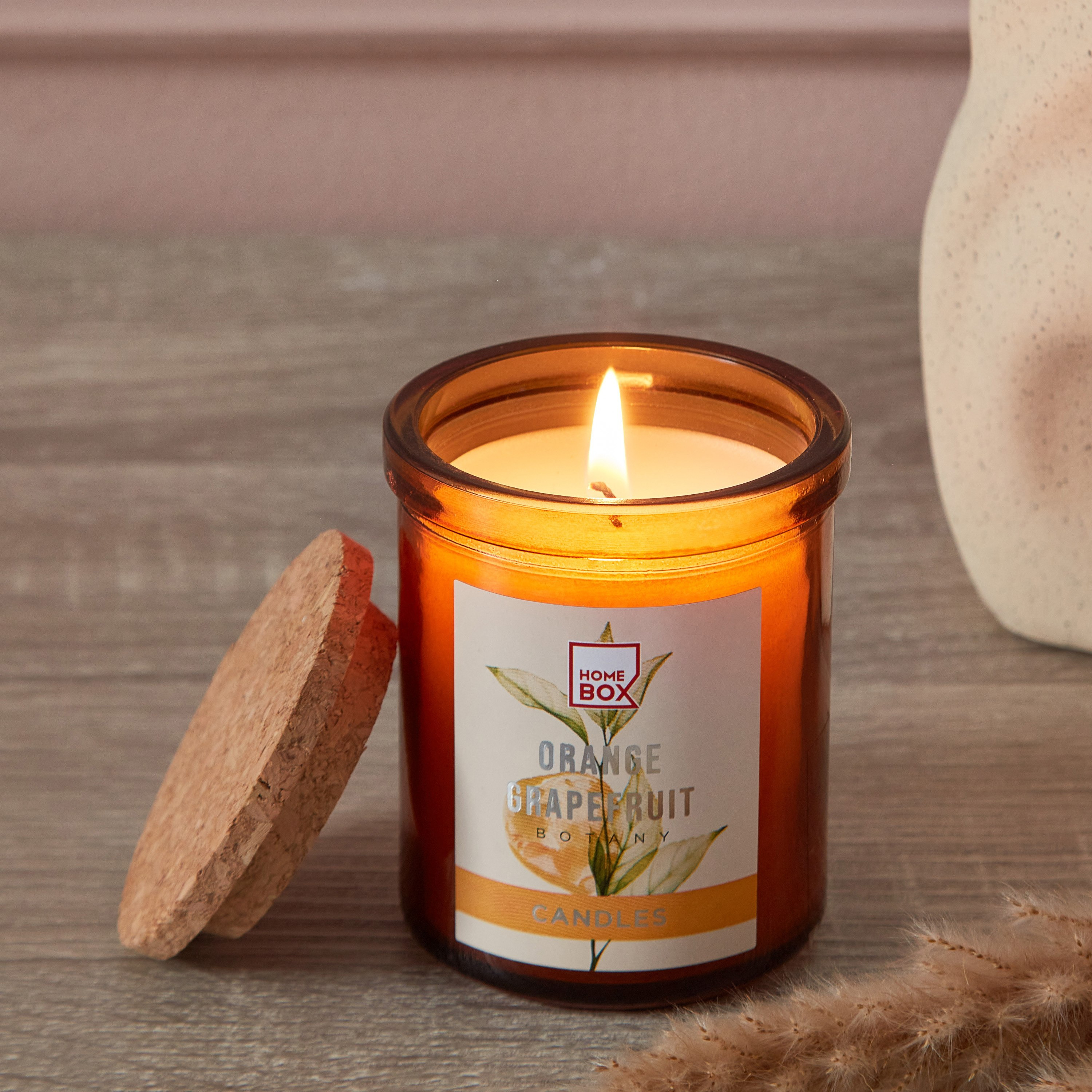 جرة شموع مع غطاء إيكولوجي بالجريب فروت والبرتقال من قارا - 114 جم-hbxlivingroom-decorandaccessories-candles-image-3