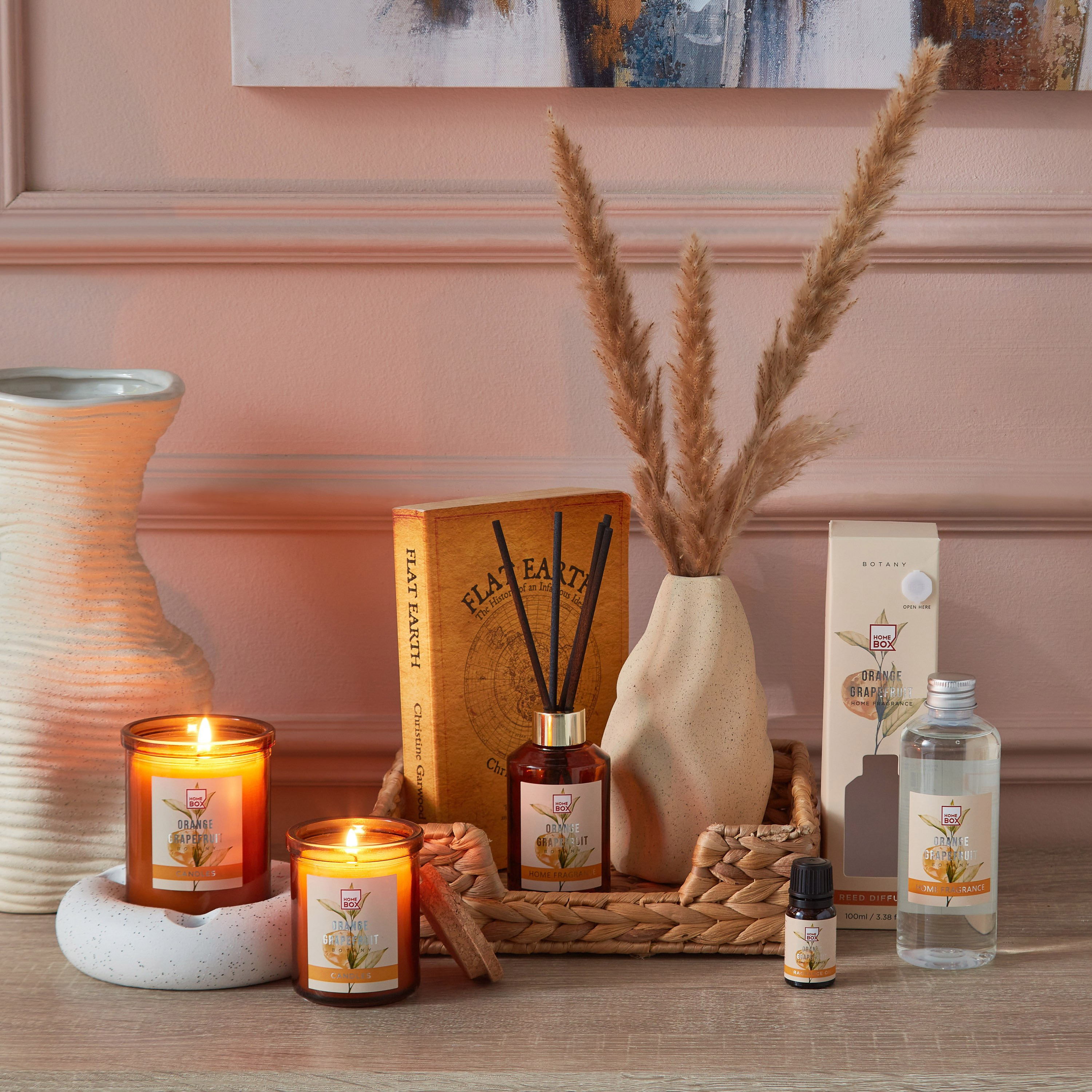 جرة شموع مع غطاء إيكولوجي بالجريب فروت والبرتقال من قارا - 114 جم-hbxlivingroom-decorandaccessories-candles-image-5