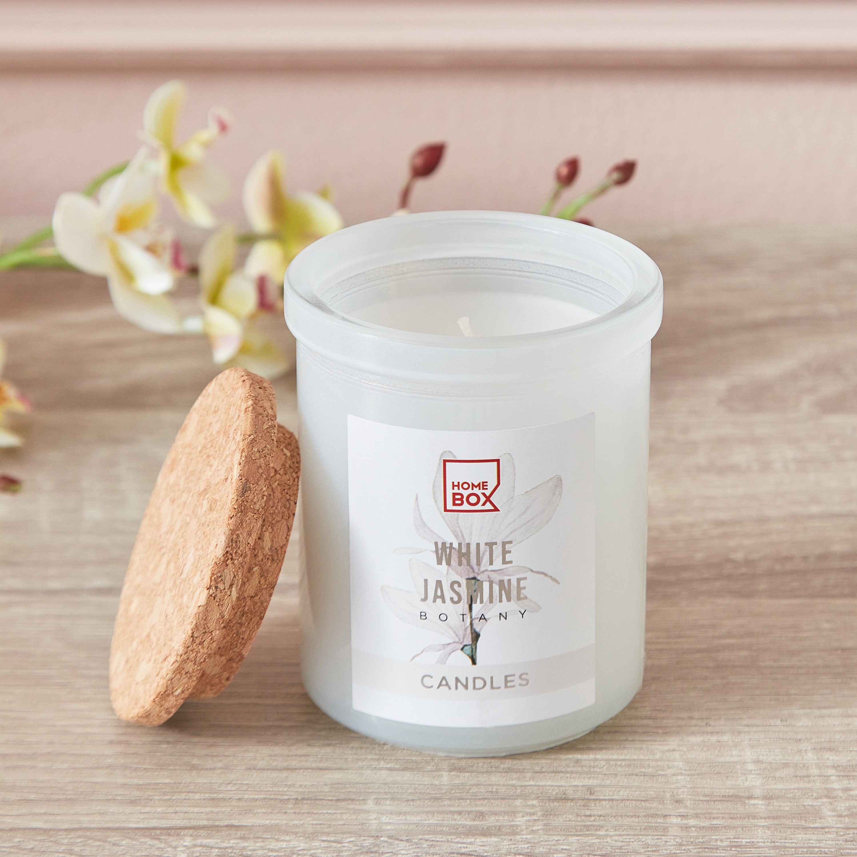 جرة شموع مع غطاء برائحة الياسمين الأبيض إيكولوجي من قارا - 114 جم-hbxlivingroom-decorandaccessories-candles-image-2