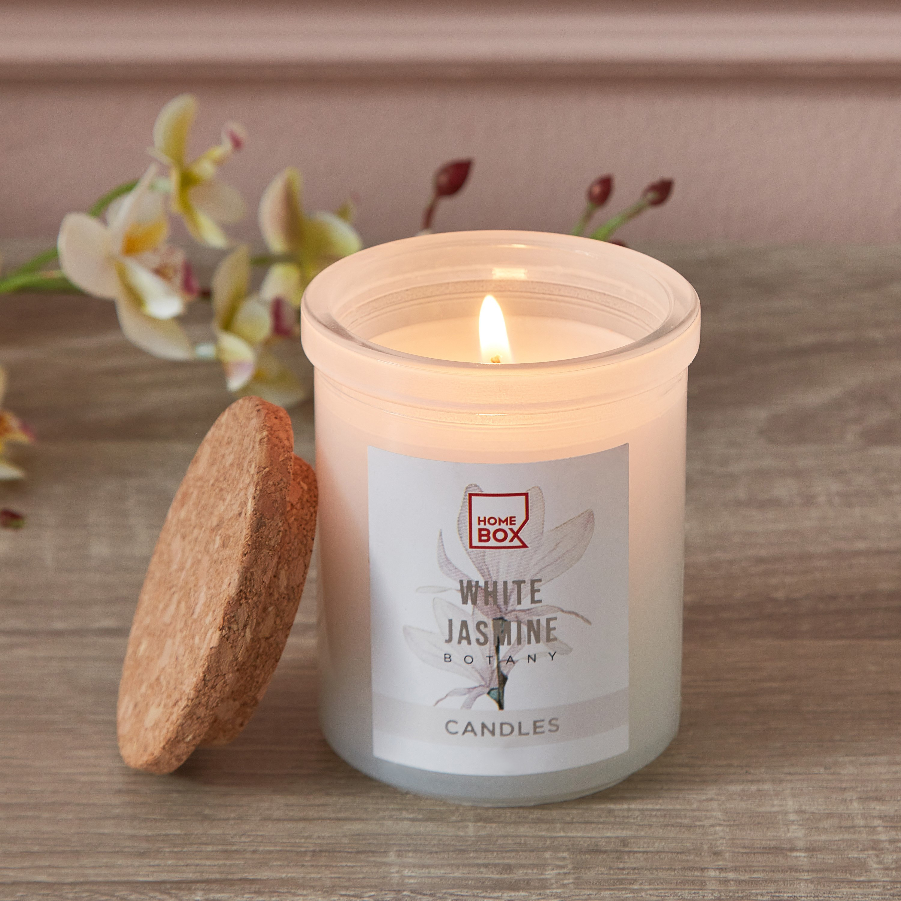 جرة شموع مع غطاء برائحة الياسمين الأبيض إيكولوجي من قارا - 114 جم-hbxlivingroom-decorandaccessories-candles-image-3