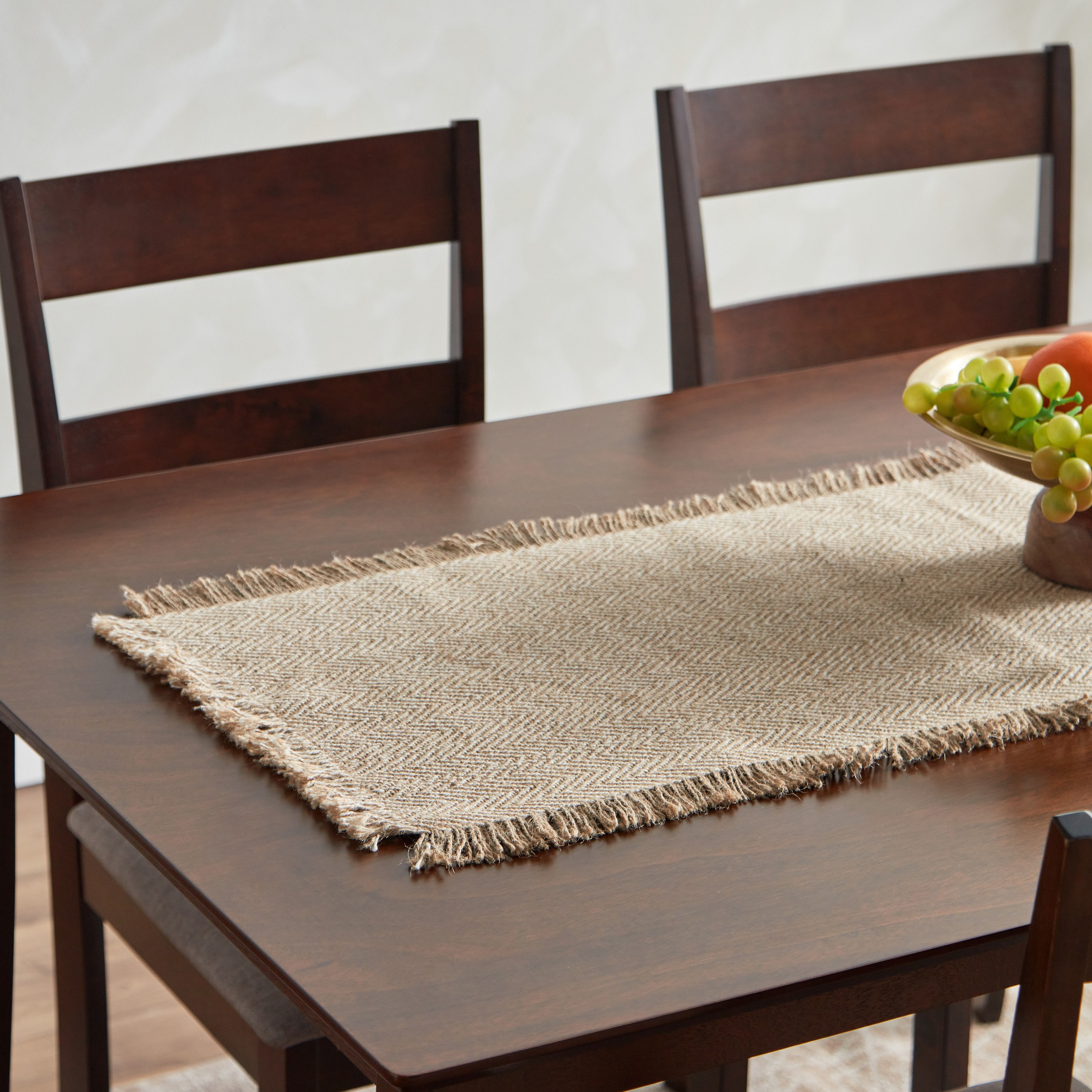 Natura Aish Jute Cotton Runner - 35x120 cm-hbxdecorandfurnishings-homefurnishings-tablelinens-image-1