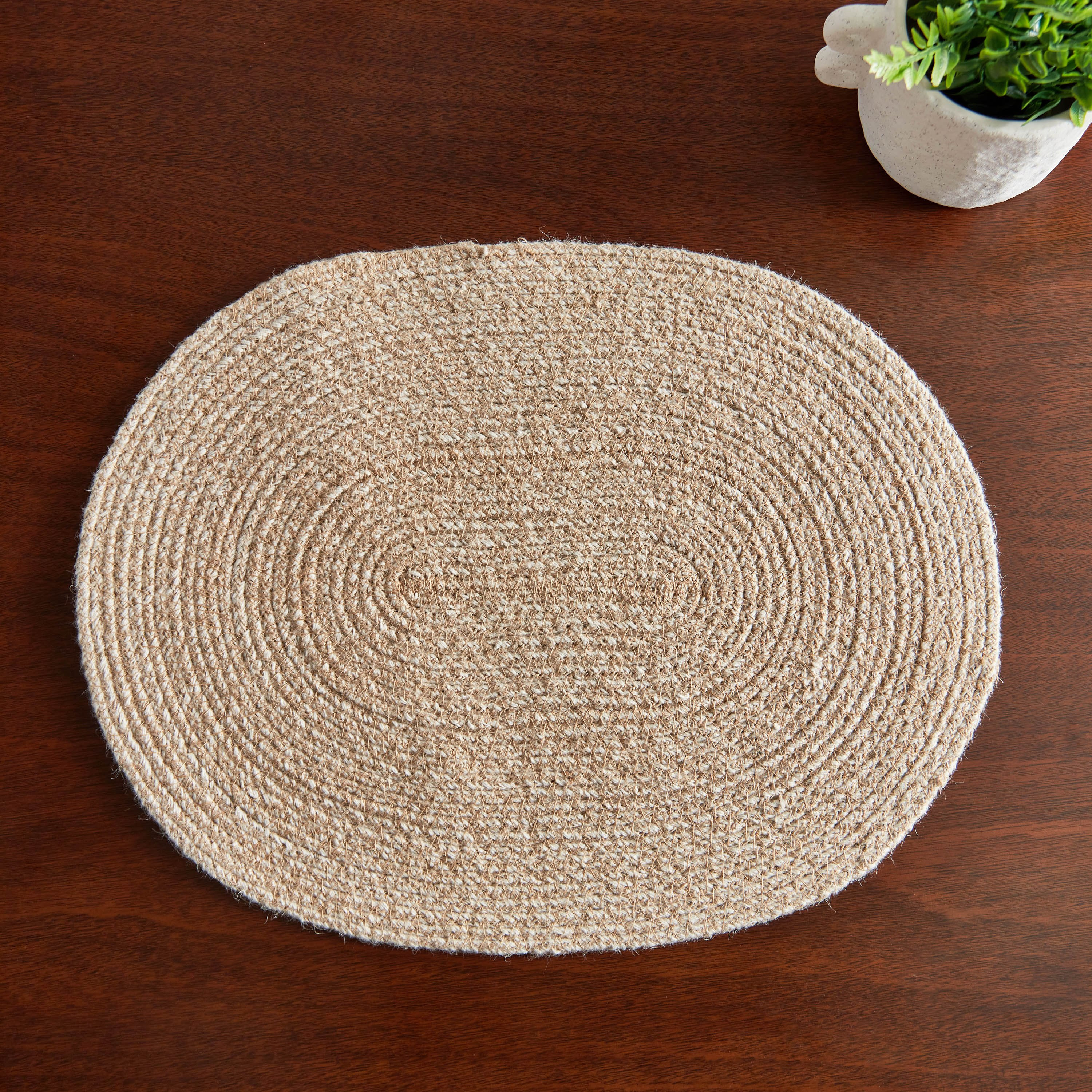 لبادة صحون بيضاوية قطن وجوت من ناتورا سوش - 35x45 سم-hbxdecorandfurnishings-homefurnishings-tablelinens-image-1