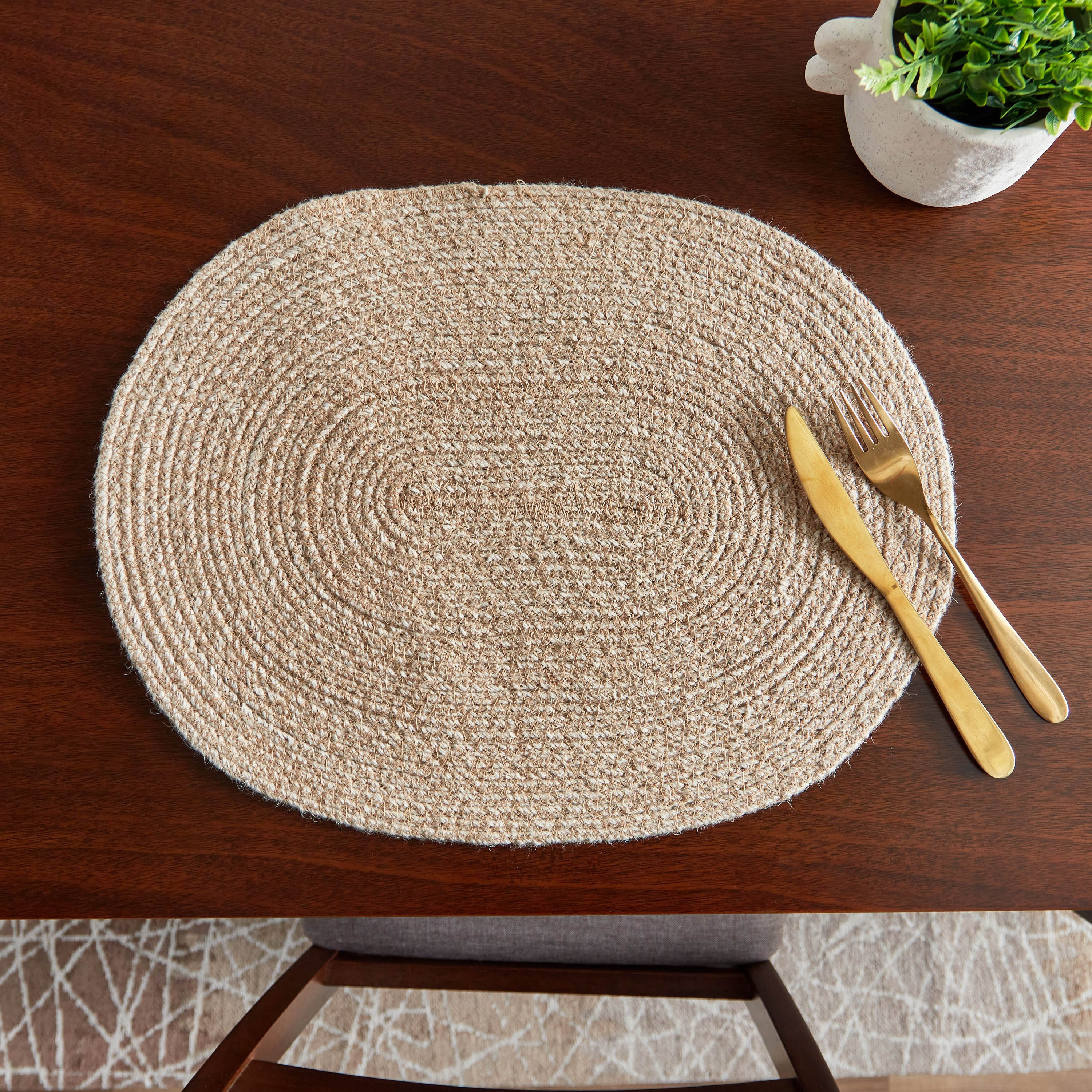لبادة صحون بيضاوية قطن وجوت من ناتورا سوش - 35x45 سم-hbxdecorandfurnishings-homefurnishings-tablelinens-image-4