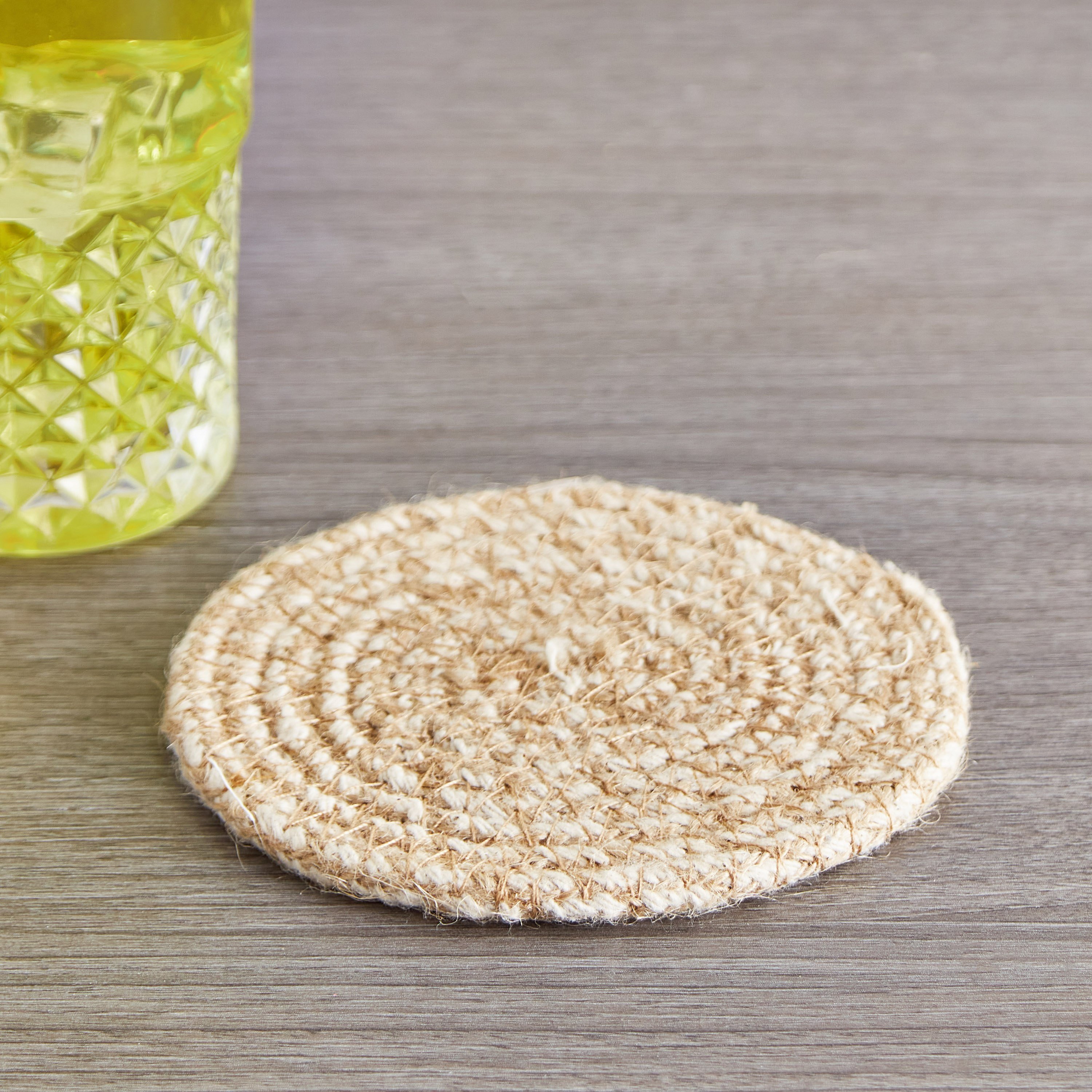 طقم واقيات طاولة من قطن الجوت من ناتورا كات 4 قطع - 12 سم-hbxdecorandfurnishings-homefurnishings-tablelinens-image-1
