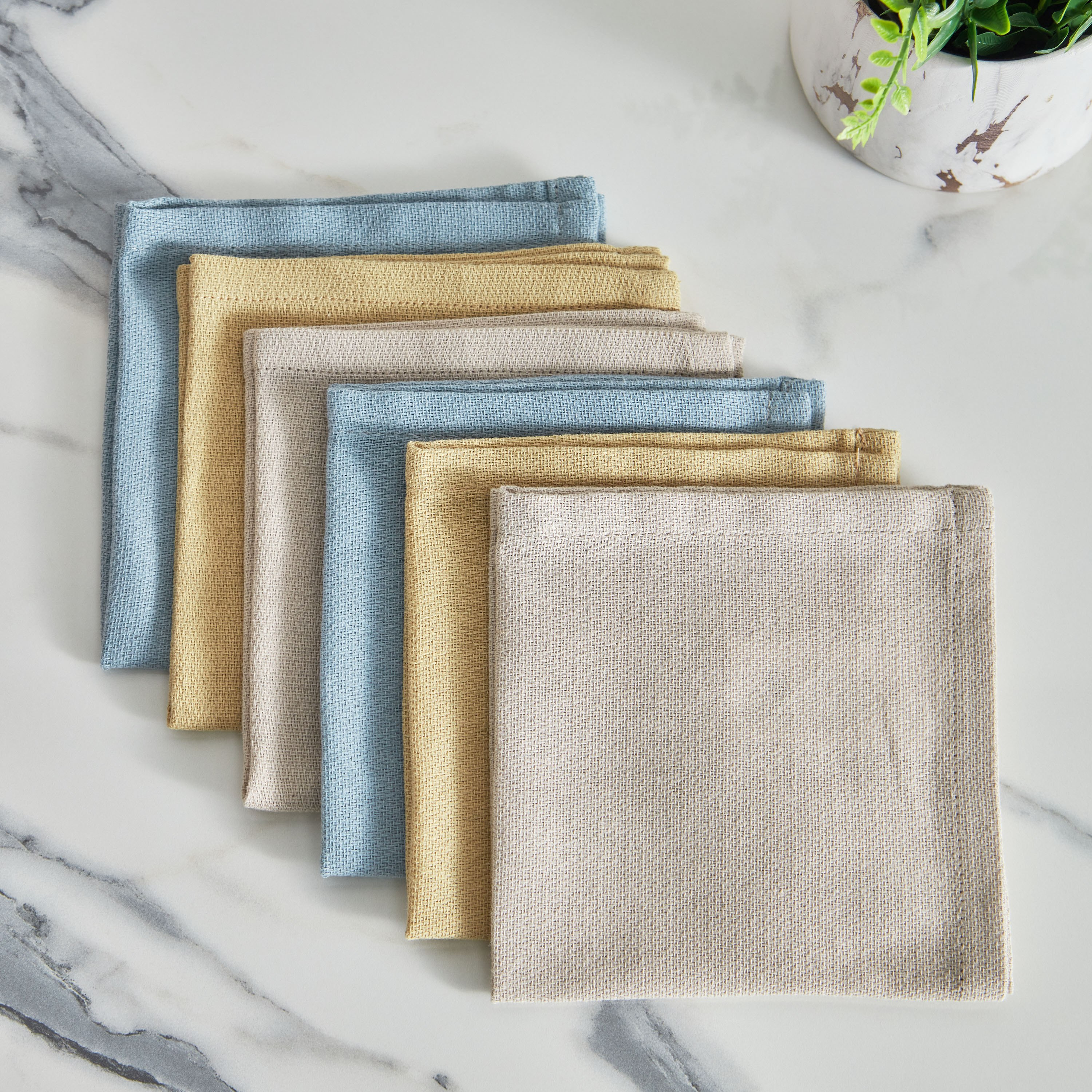 طقم قماش تنظيف معاد التدوير 6 قطع من أليفيا- 30x30 سم-hbxhomeware-kitchenware-kitchenlinens-image-1