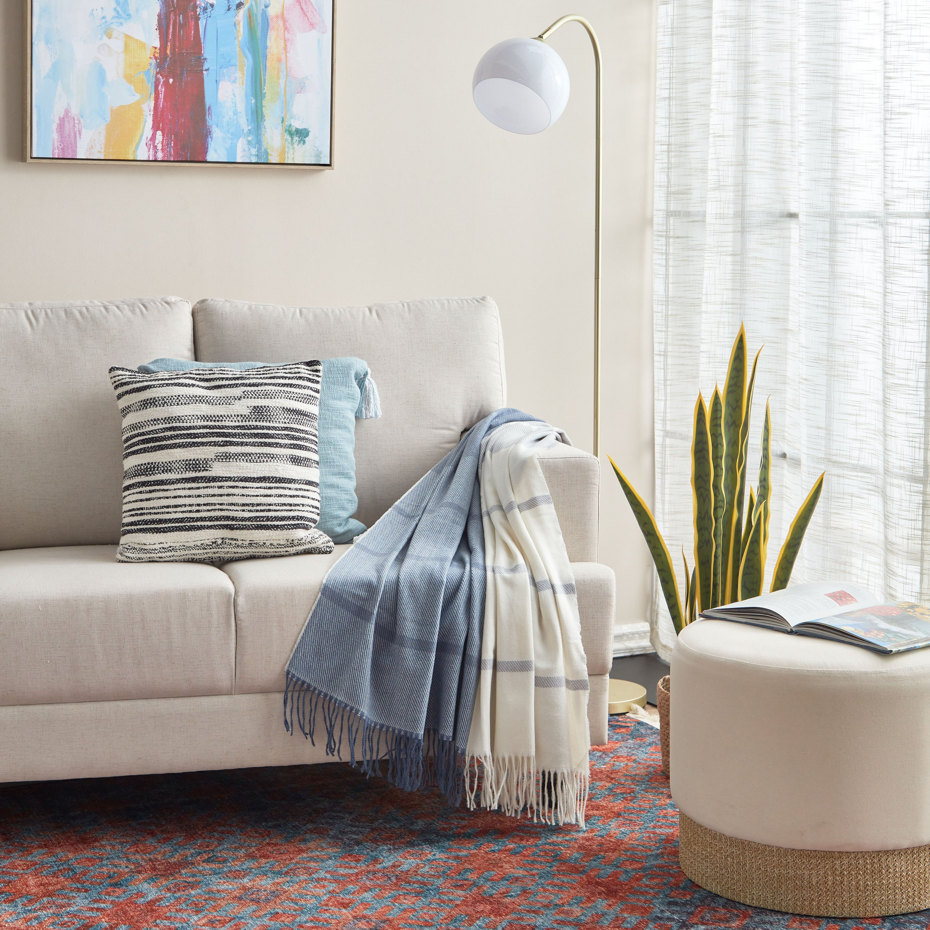 بطانية خفيفة منسوجة مخططة بشراشيب من بريستول آنا - 130x170 سم-hbxhomeware-hbxbedroom-image-5
