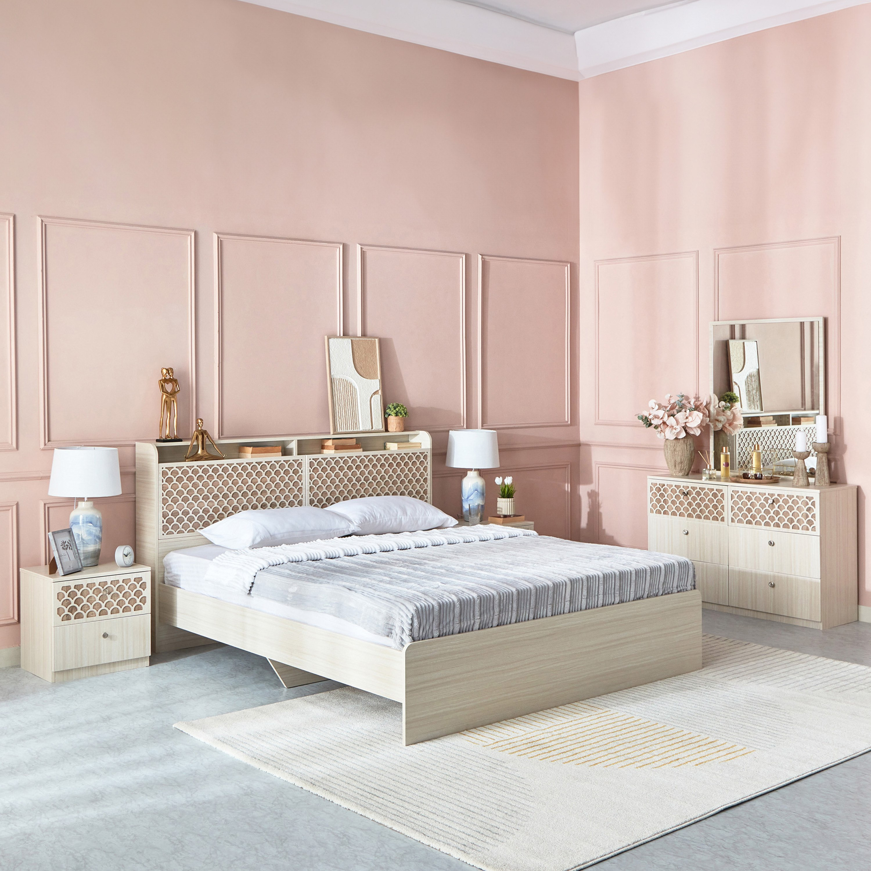 طقم غرفة نوم كينج 5 قطع من ريتشموند - 180x200 سم-hbxbedroom-bedsandbedsets-bedroomsets-king-image-1