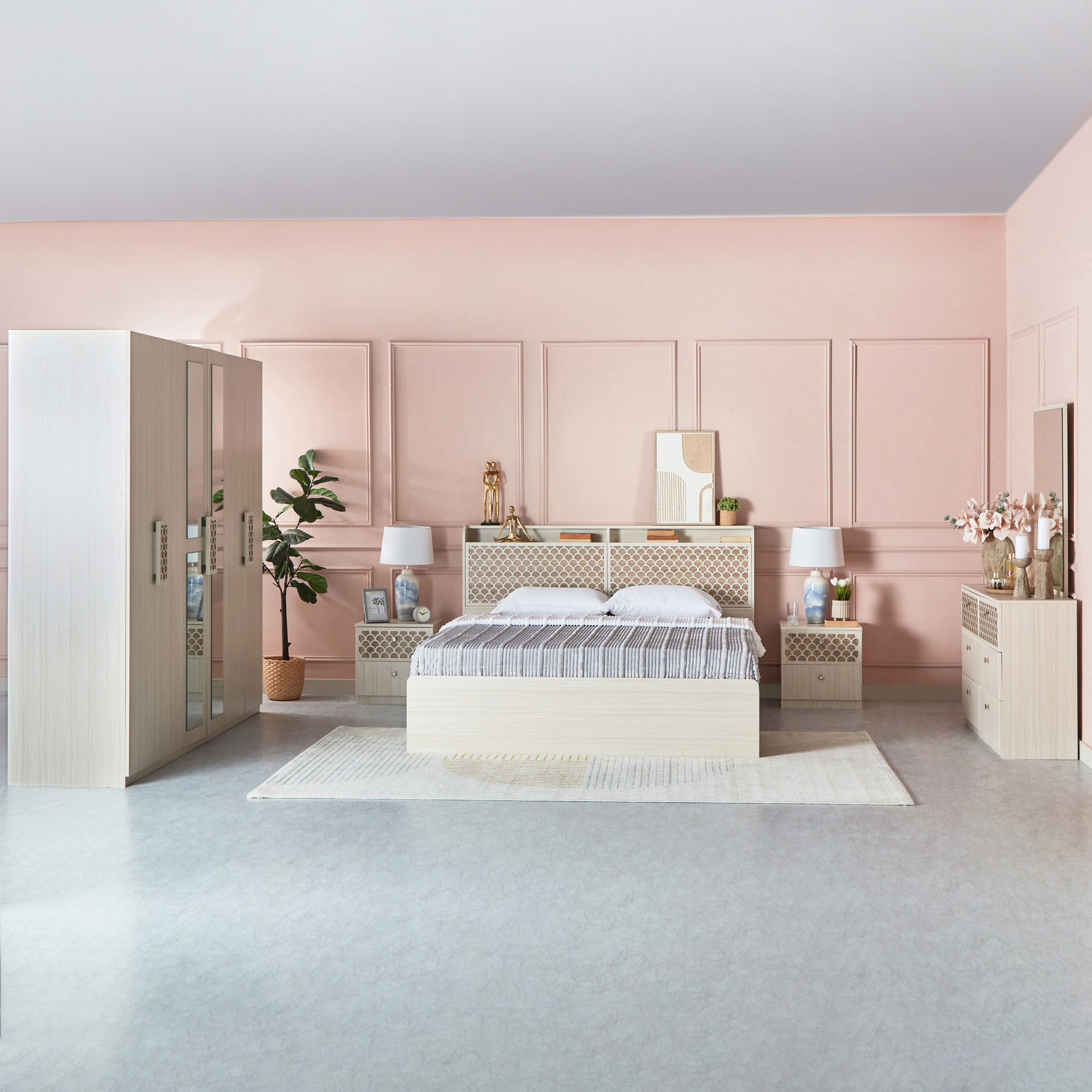 طقم غرفة نوم كينج 5 قطع من ريتشموند - 180x200 سم-hbxbedroom-bedsandbedsets-bedroomsets-king-image-26