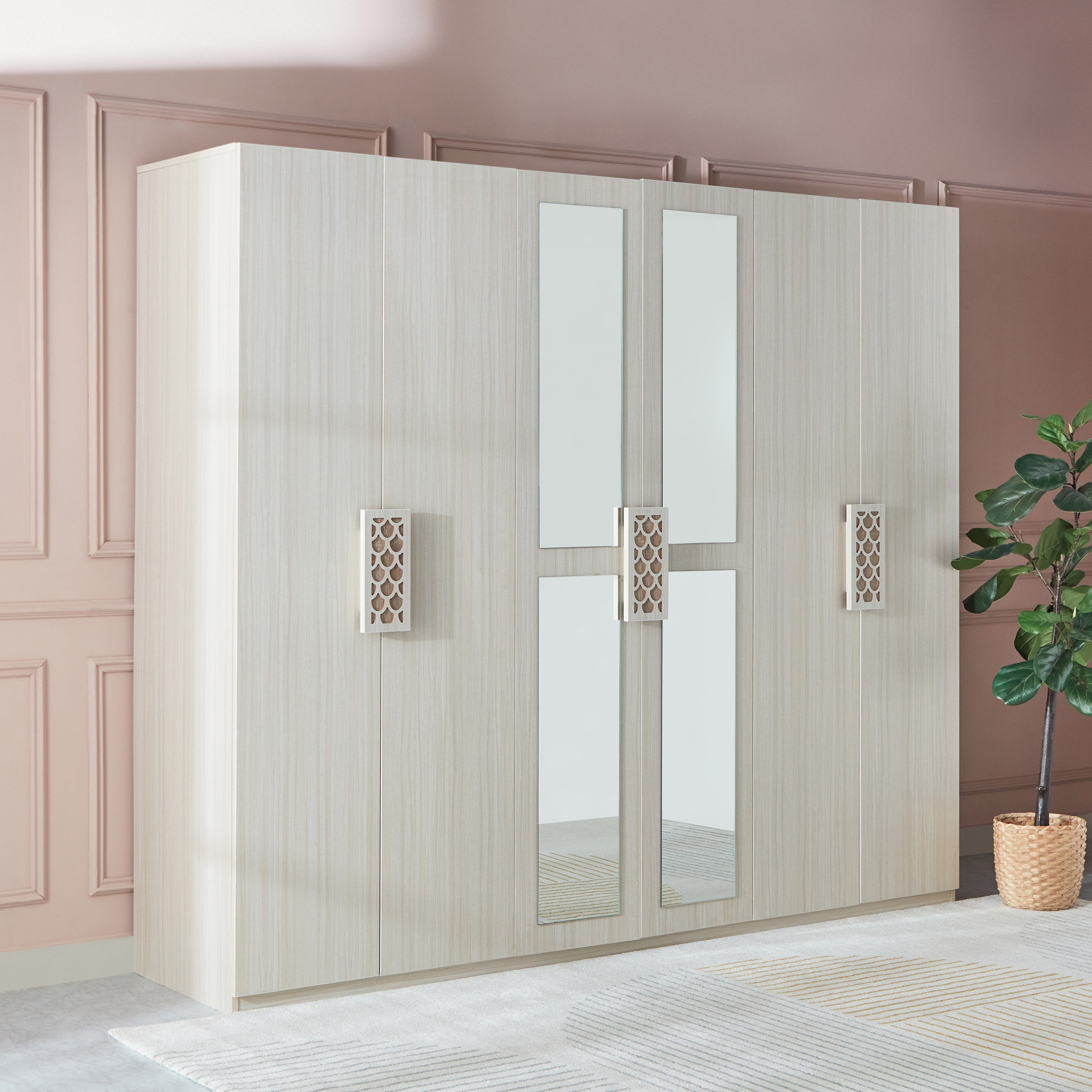 خزانة ملابس 6 أبواب مع مرآتين من ريتشموند-hbxfurniture-wardrobes-image-1