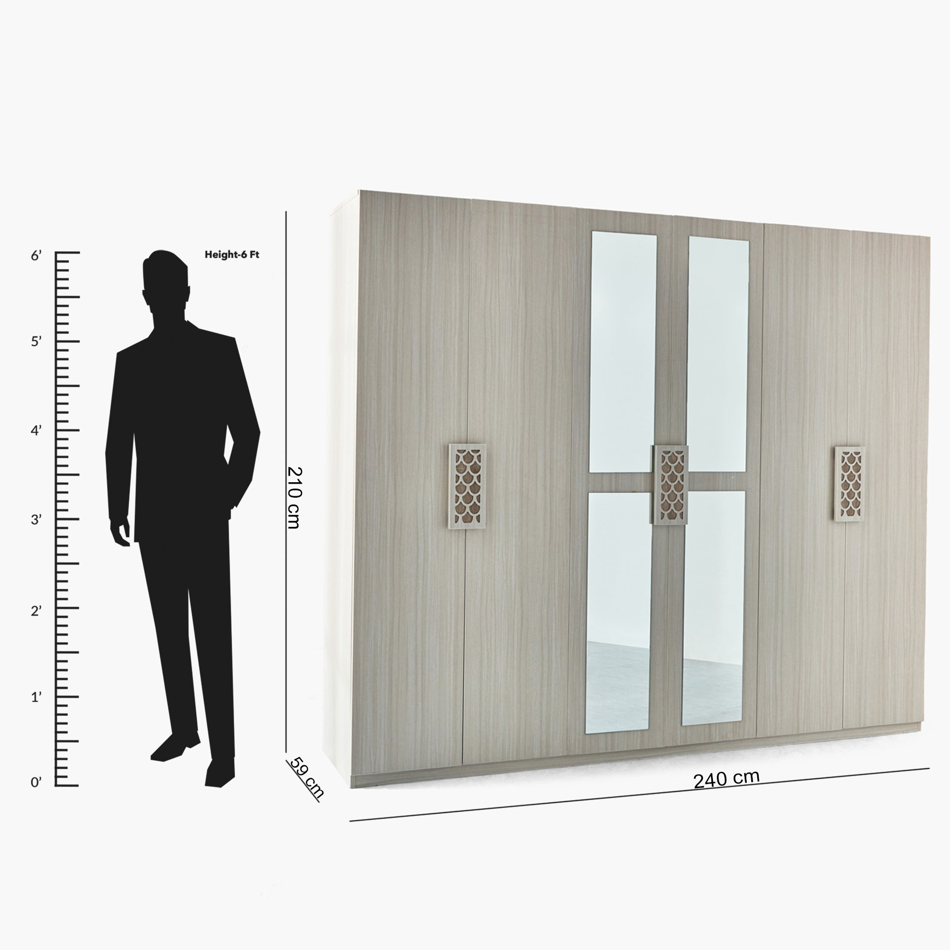 خزانة ملابس 6 أبواب مع مرآتين من ريتشموند-hbxfurniture-wardrobes-image-14