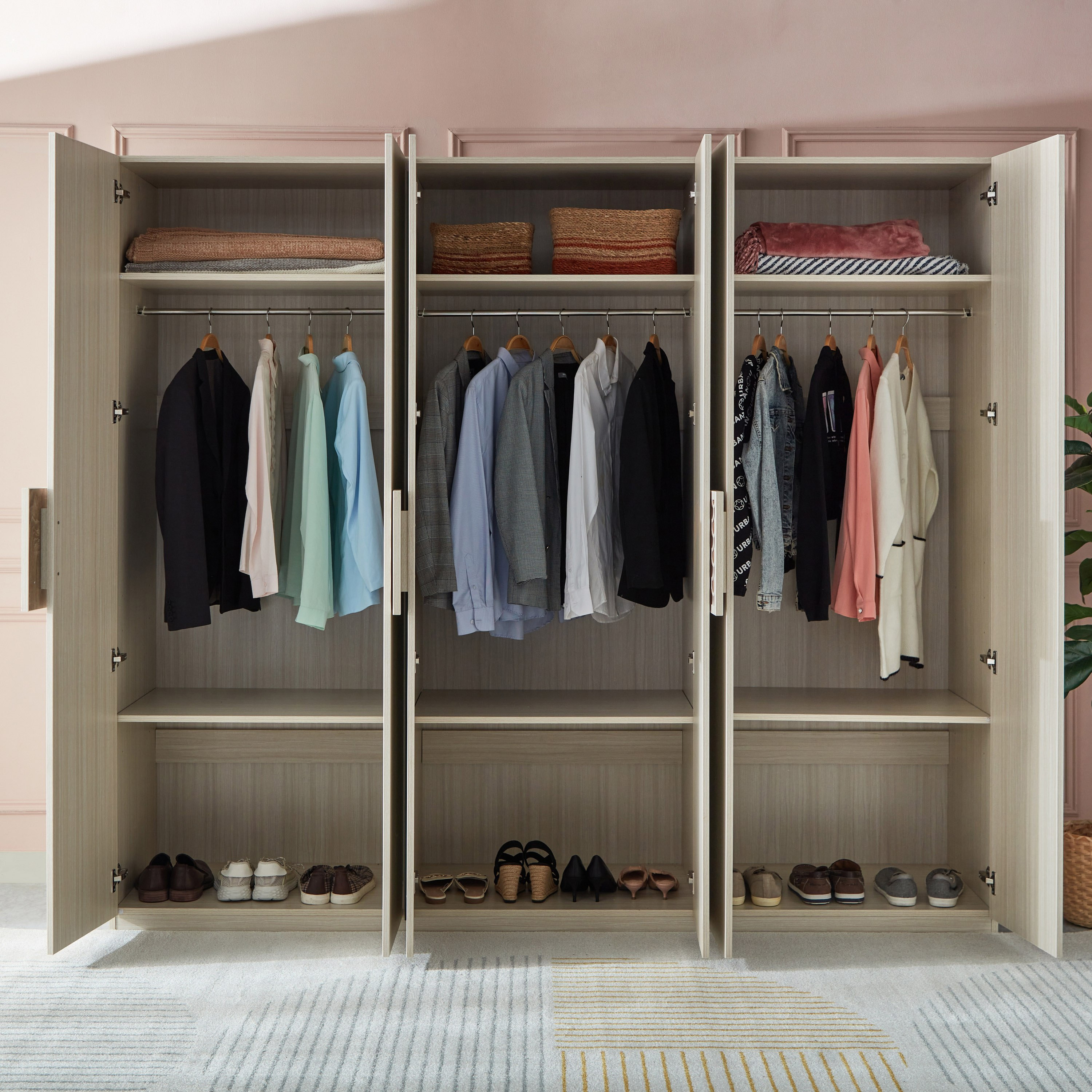 خزانة ملابس 6 أبواب مع مرآتين من ريتشموند-hbxfurniture-wardrobes-image-3