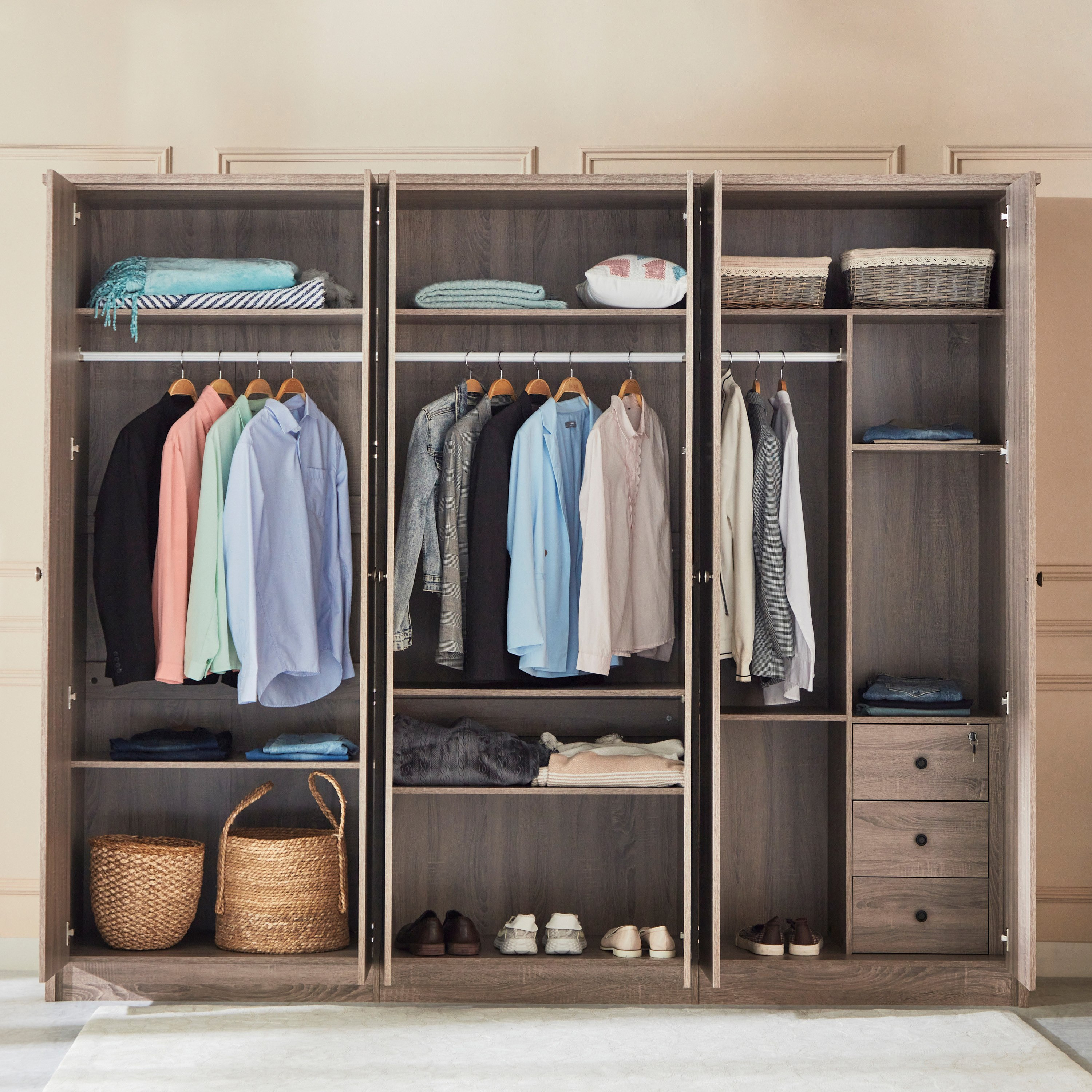 خزانة ملابس 6 أبواب مع مرآتين من فيرمونت-hbxfurniture-wardrobes-image-3