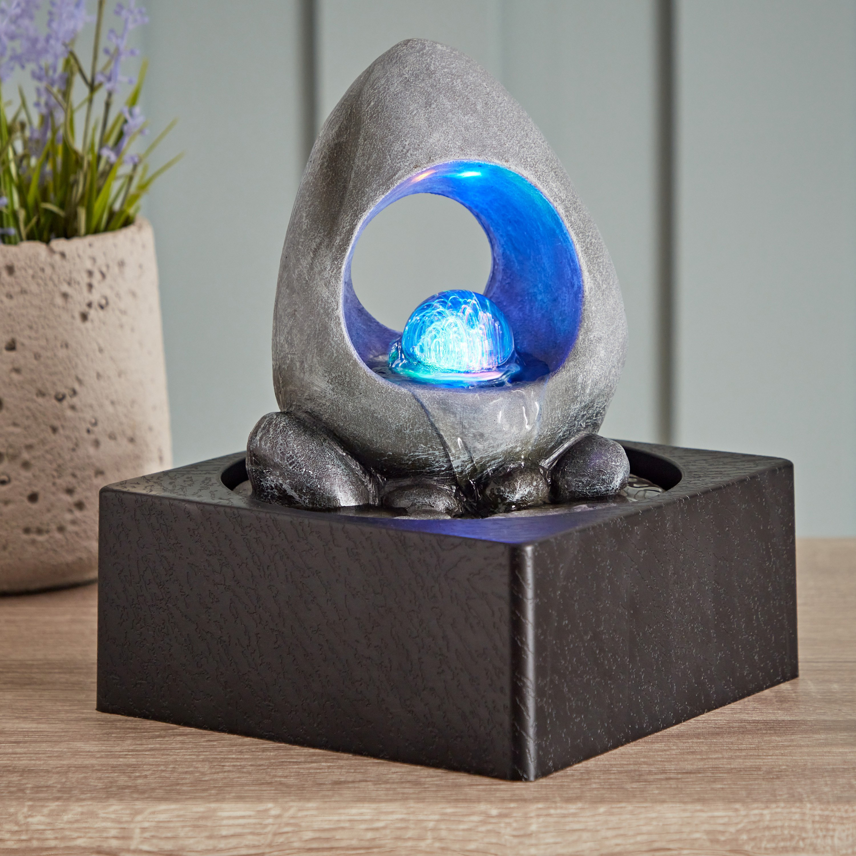 Belen Modern Fountain with Rolling Ball - 18x18x24 cm-hbxhomeware-hbxdecorandfurnishings-image-2