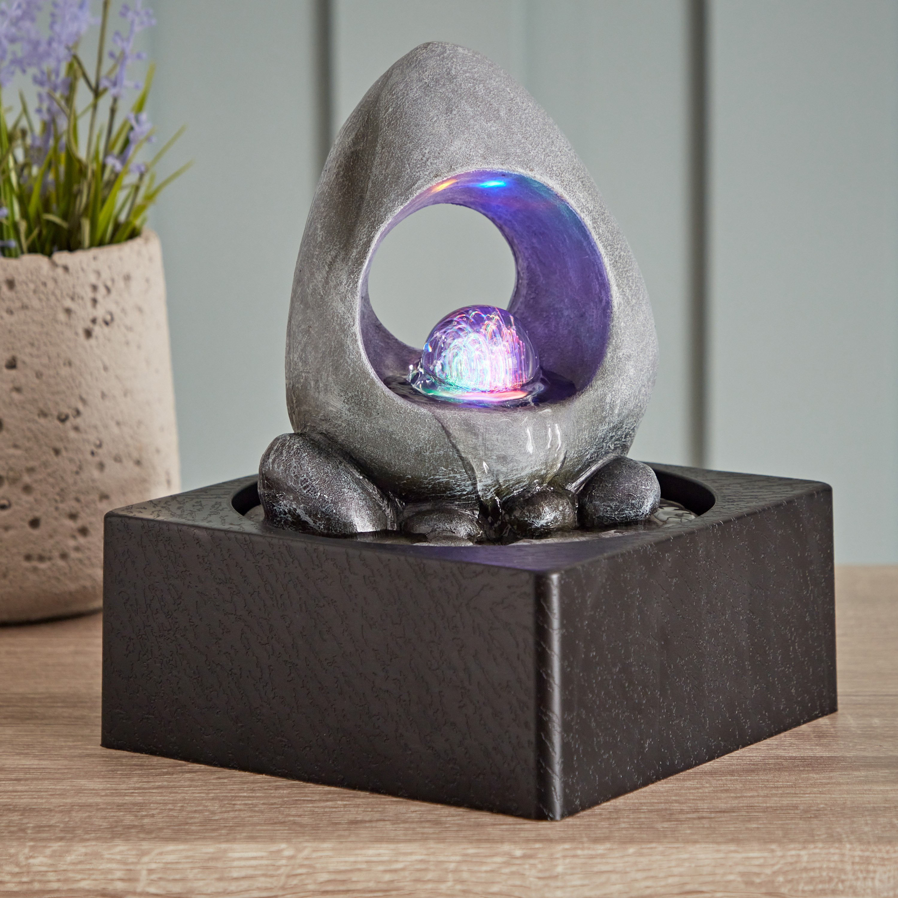 Belen Modern Fountain with Rolling Ball - 18x18x24 cm-hbxhomeware-hbxdecorandfurnishings-image-3