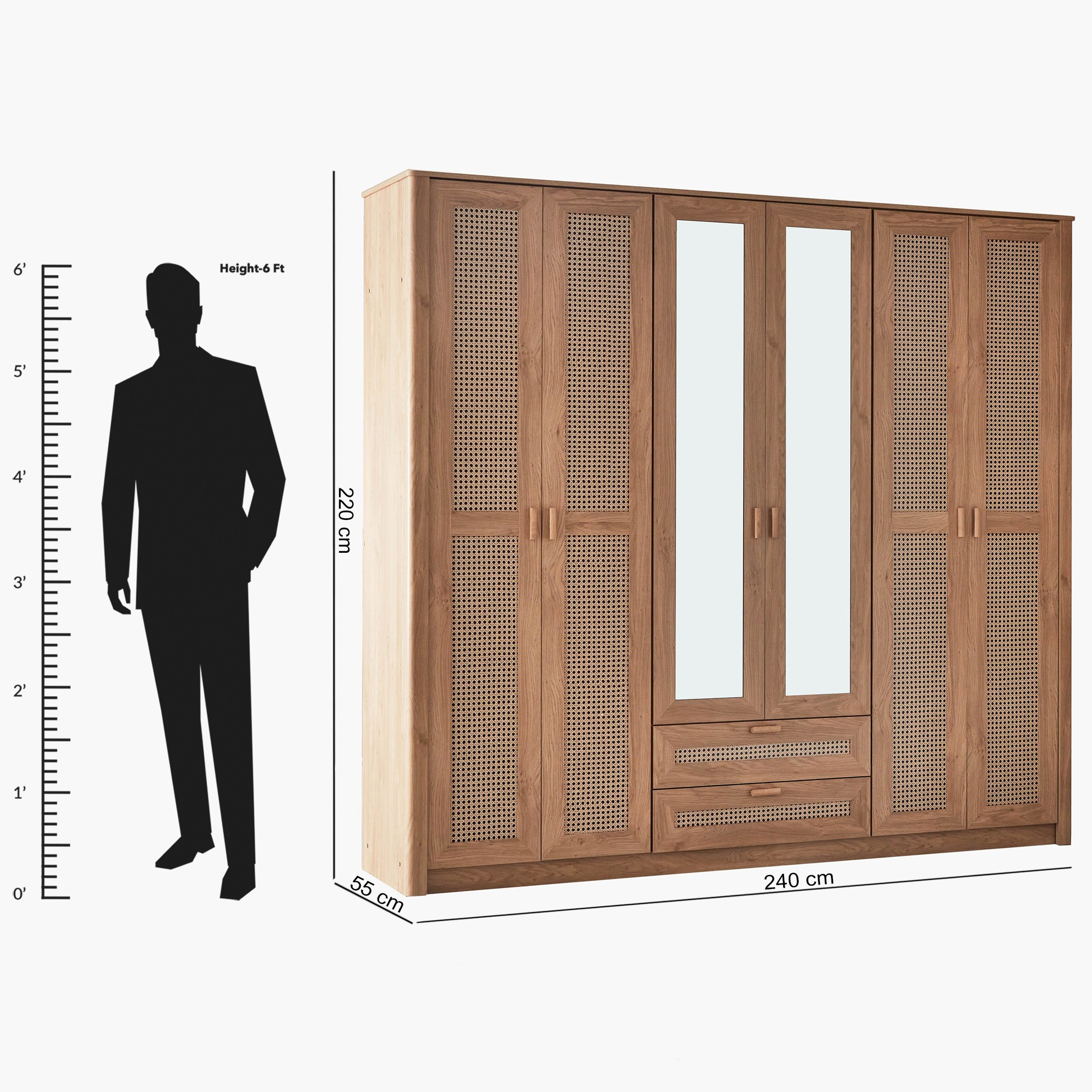Java 6-Door Wardrobe with 2 Mirrors-hbxfurniture-wardrobes-image-16