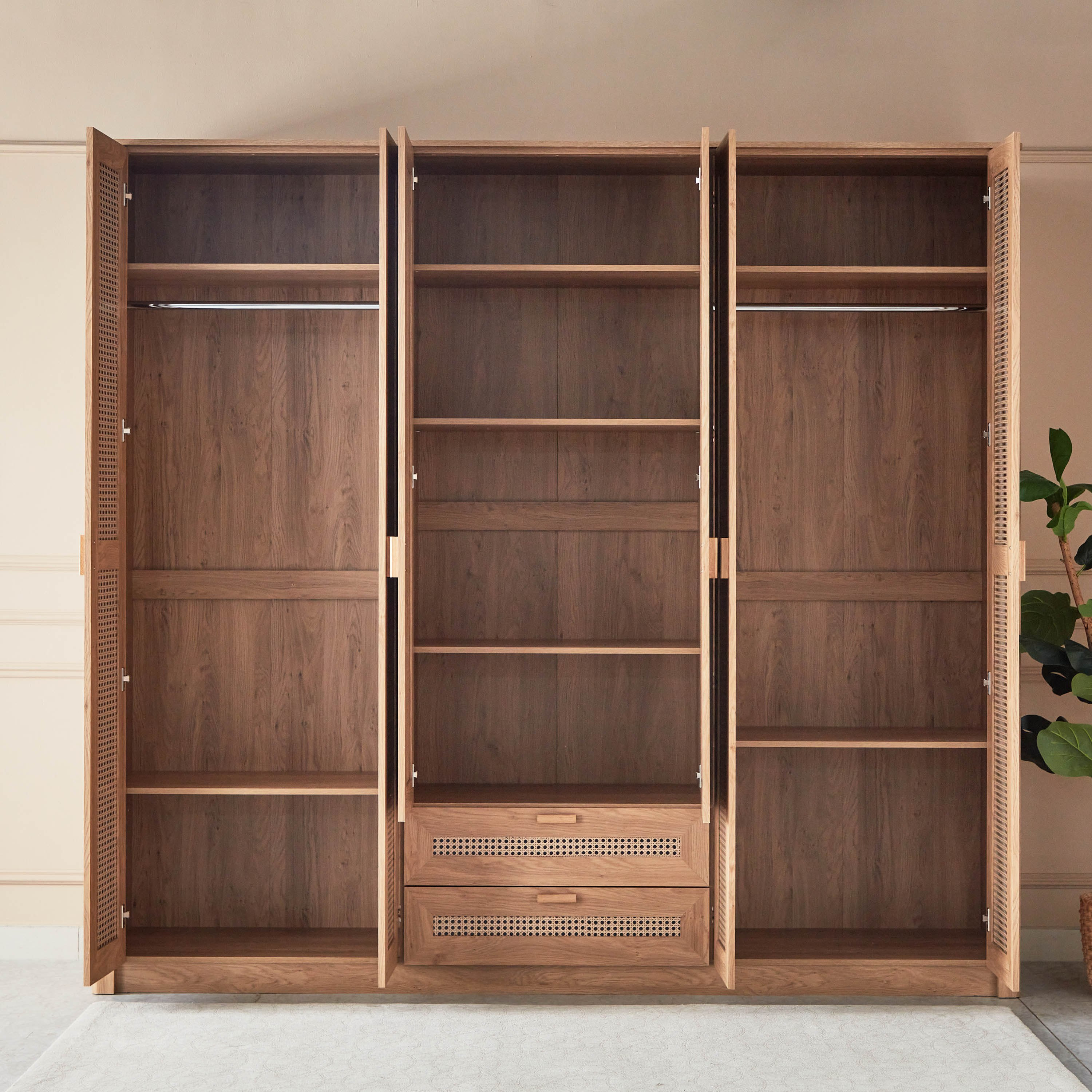 Java 6-Door Wardrobe with 2 Mirrors-hbxfurniture-wardrobes-image-6