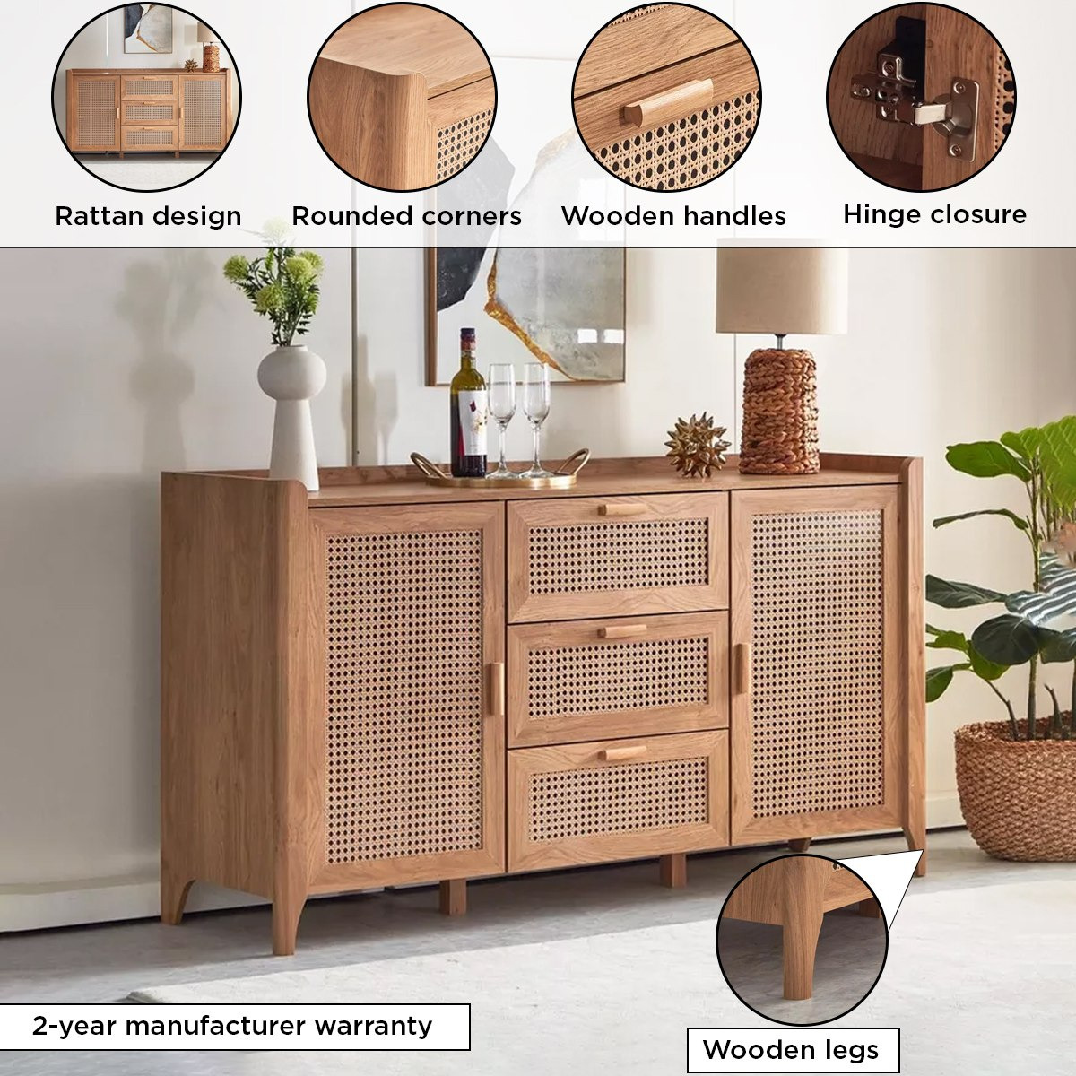 Java 3-Door Sideboard Buffet-hbxfurniture-diningroom-buffetsandsideboards-image-4