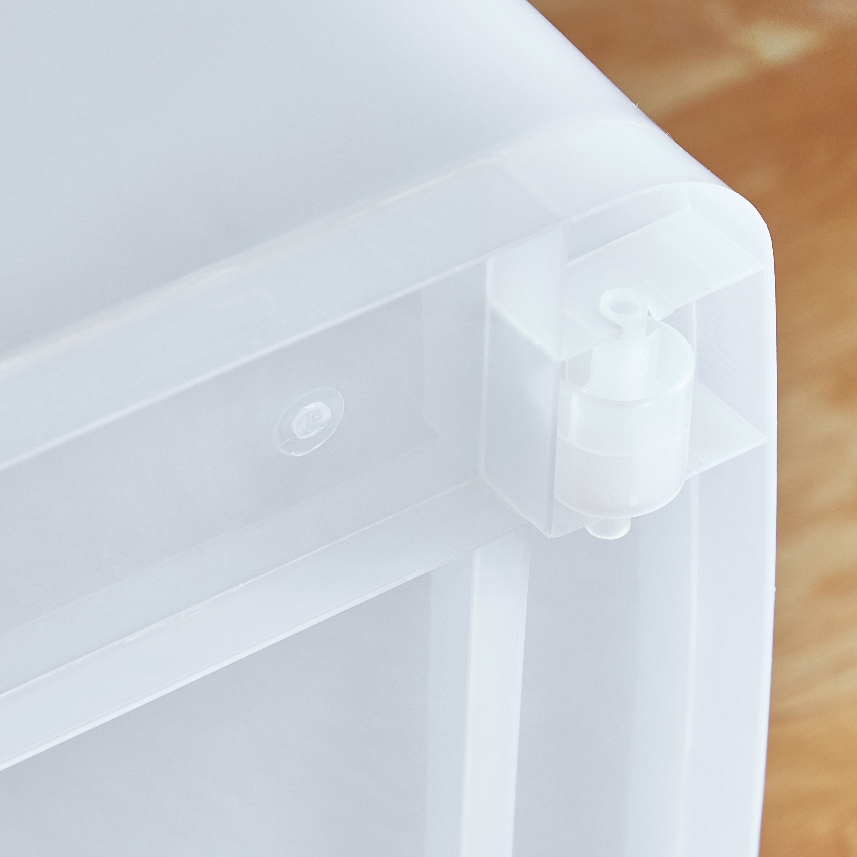 Juana Multipurpose Transparent Storage Box with Wheels and Lockable Lid - 94 L-hbxbedroom-bedroomaccessories-bedroomstorage-image-5