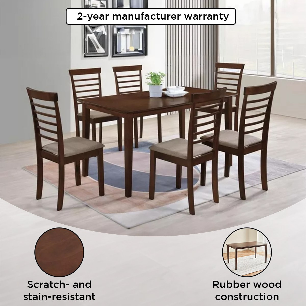 طقم سُفرة 6 مقاعد من جيلر بارني-hbxfurniture-diningtablesandsets-diningsets-sixseater-image-4