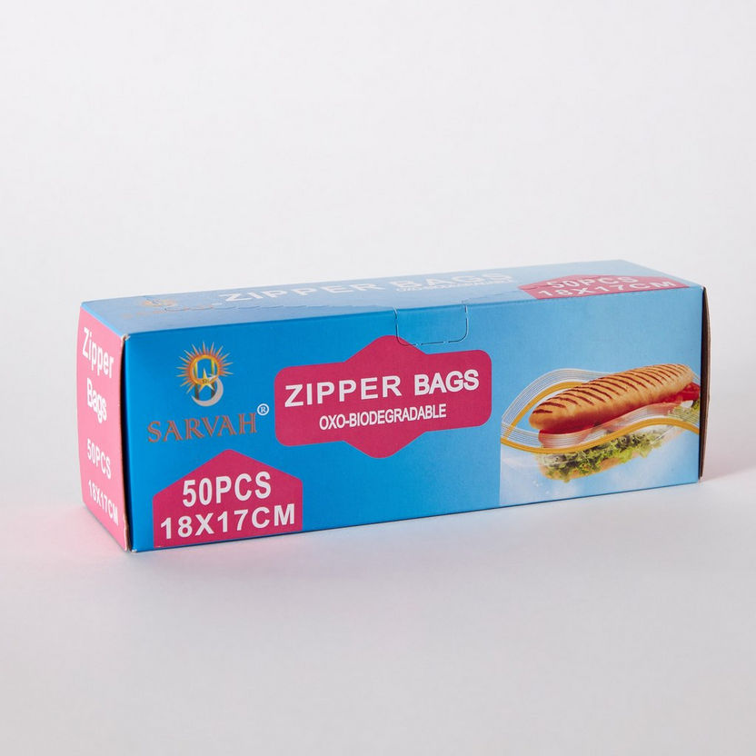 Nova 50-Piece Resealable Zipper Bag Set - 18x17 cm-Disposables-image-4